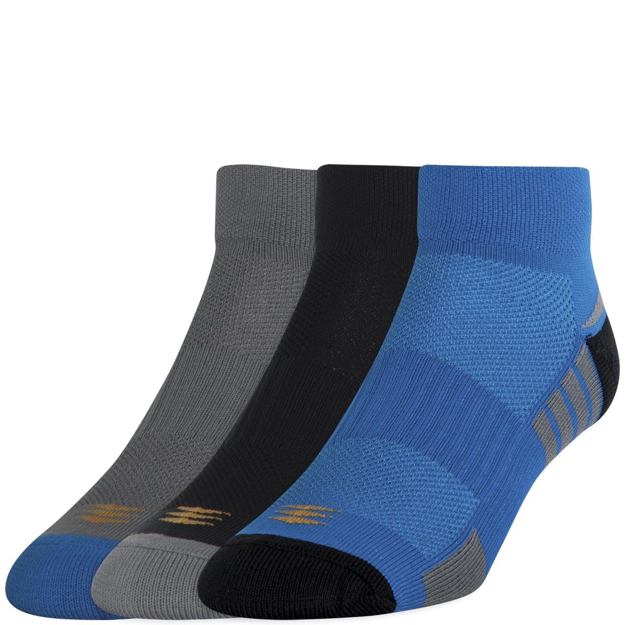 PowerSox Men's 3-Pack Power-Lites Low Cut Socks with Moisture Control