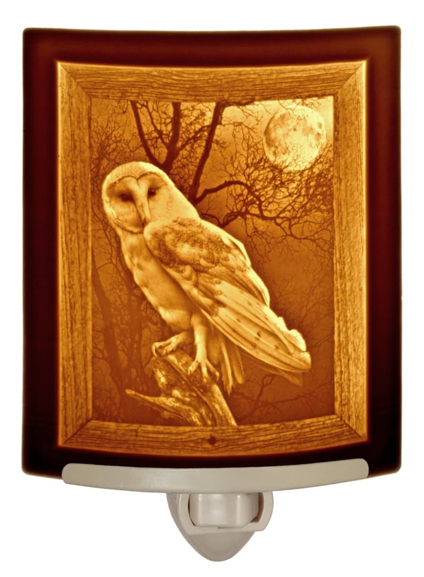 The Owl - Curved Porcelain Lithophane Night Light