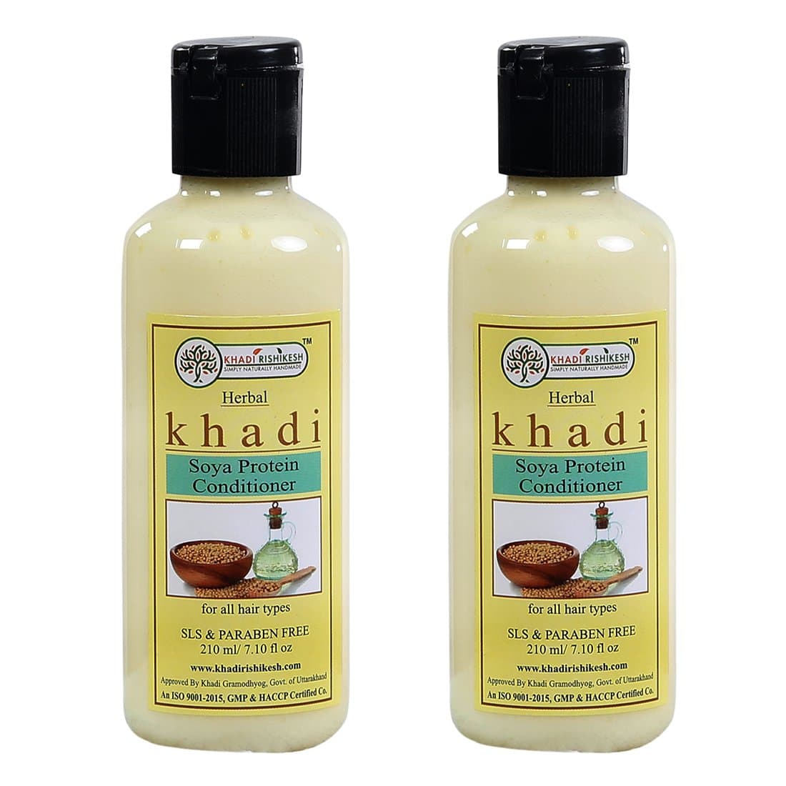 Khadi Rishikesh Herbal Soya Protein Hair Conditioner combo set pack of 2 x 210 ml (420 ml)