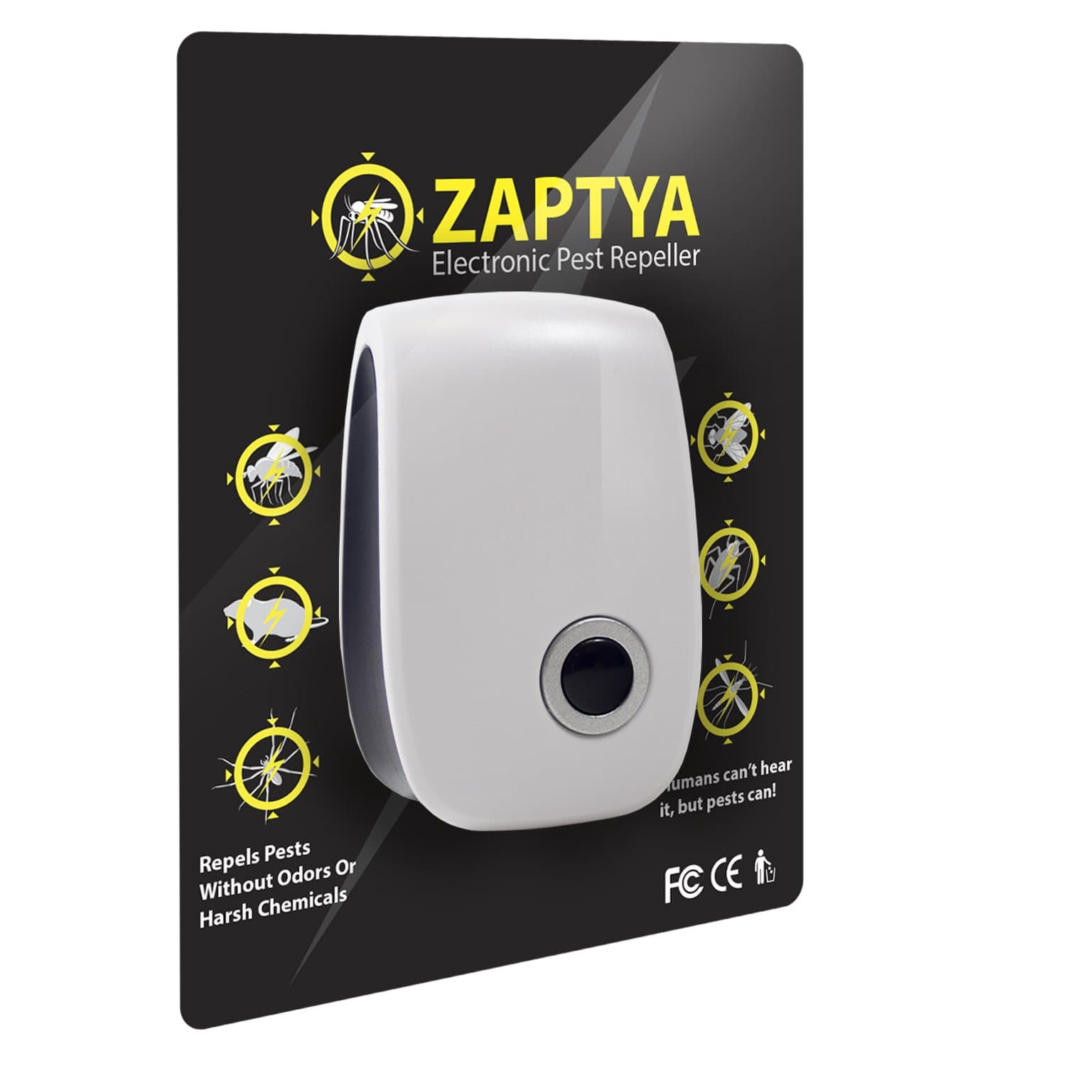 Zaptya Electronic Pest Repeller – Ultrasonic Frequency Control Keeps Insects and Rodents Away from Your Home – No Odors, Harmful Chemicals or Expensive Refills