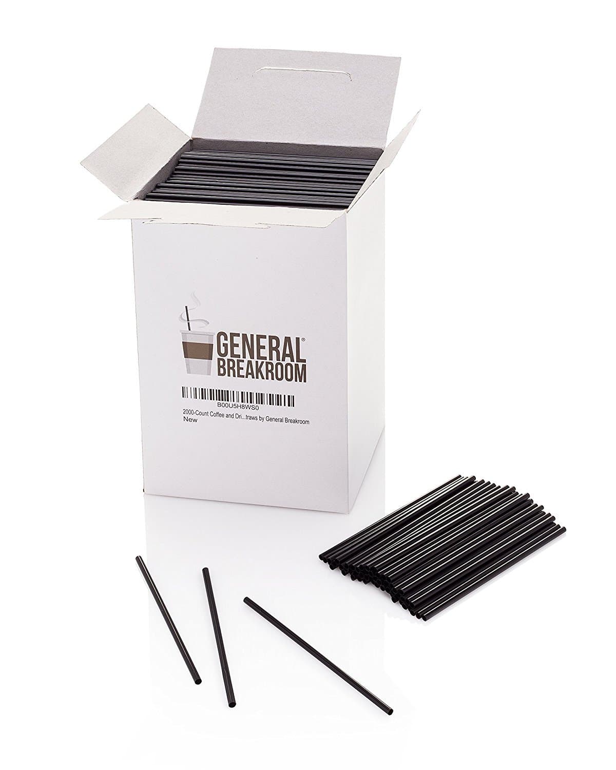 2000-count, 5 1/2" Coffee and Cocktail Drink Stirrer Straws By General Breakroom