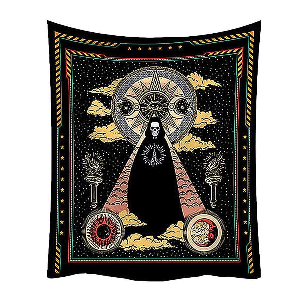 DUOBANGS Wall Hanging Decor For Bedroom Wall Tapestrys Mandala Wall Hanging Wall Decorations Aesthetic Room Decor Wall Hanging Decoration Bohemian Wall Decor Skull Tapestry 200 * 148