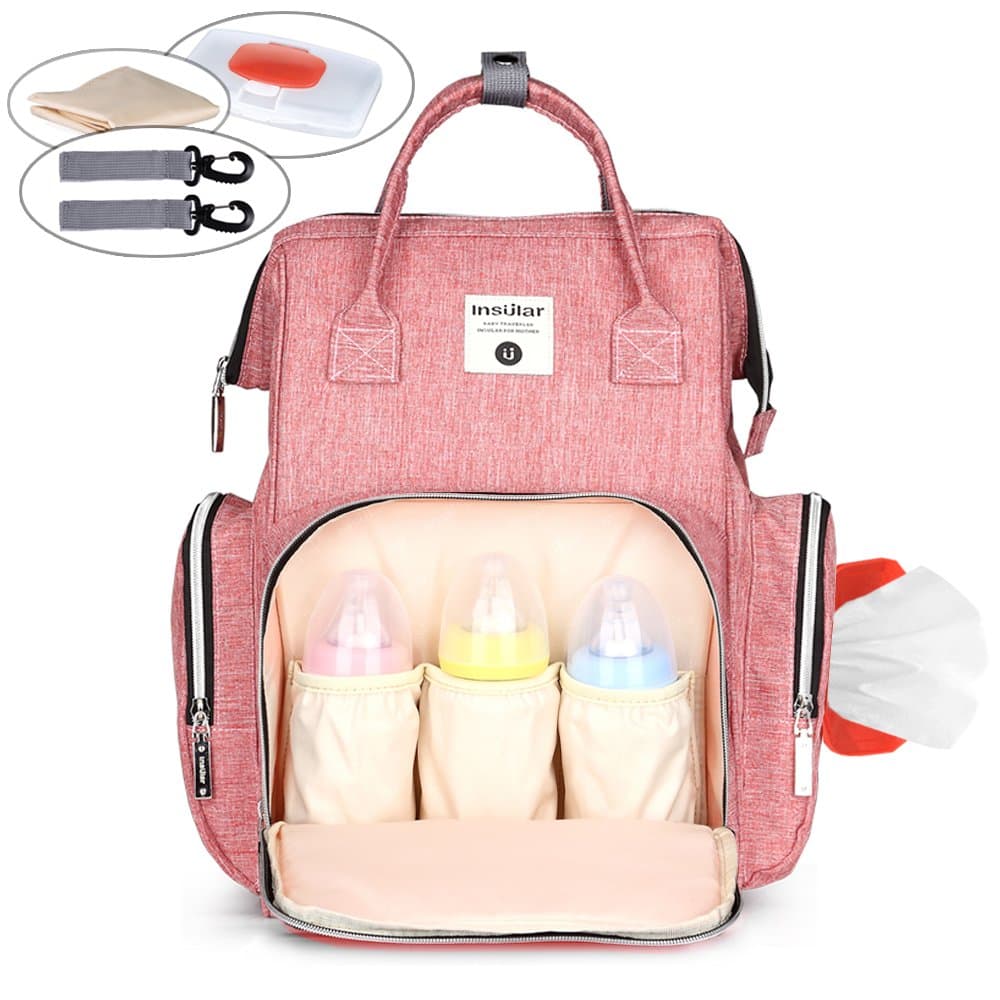 Diaper Baby Bag Backpack Waterproof Large Capacity Insulation Nursing Nappy Bags