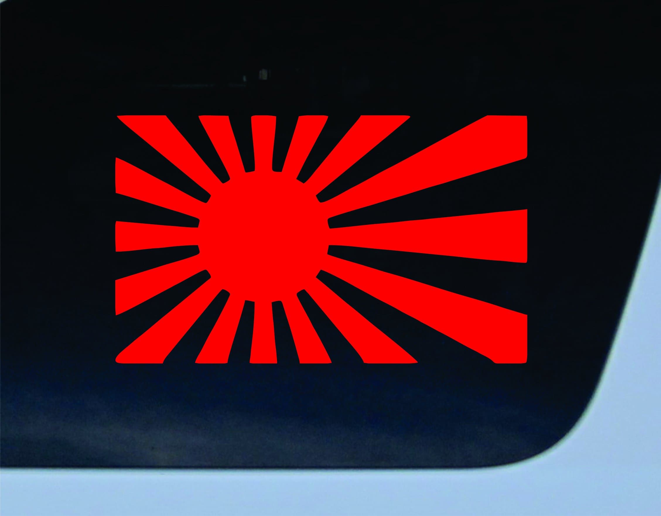Rising Sun Flag decal 4" RED vinyl decal Car Auto Window Sticker Japanese Military
