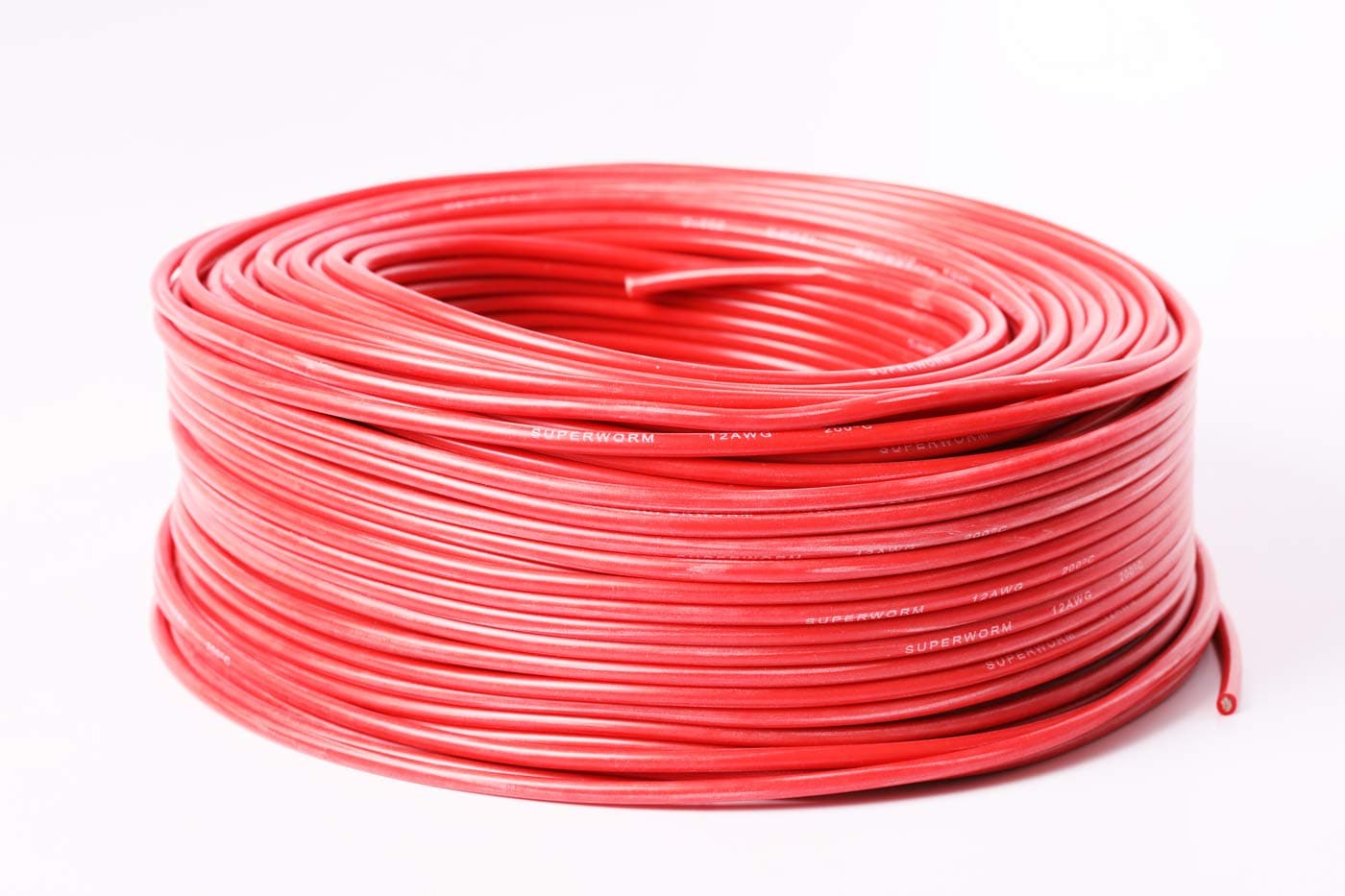 SUPERWORM Super Flexible Ultra Efficient Copper Wire by ACER Racing (12 AWG 100 Meters RED)