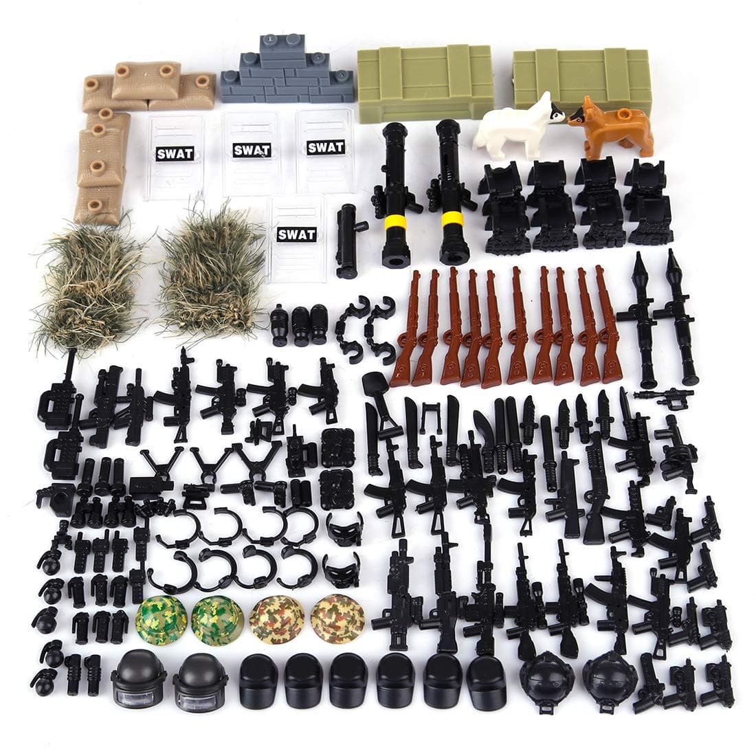 PARIO Custom Weapons Set for SWAT Team Minifigures, Compatible With LEGO