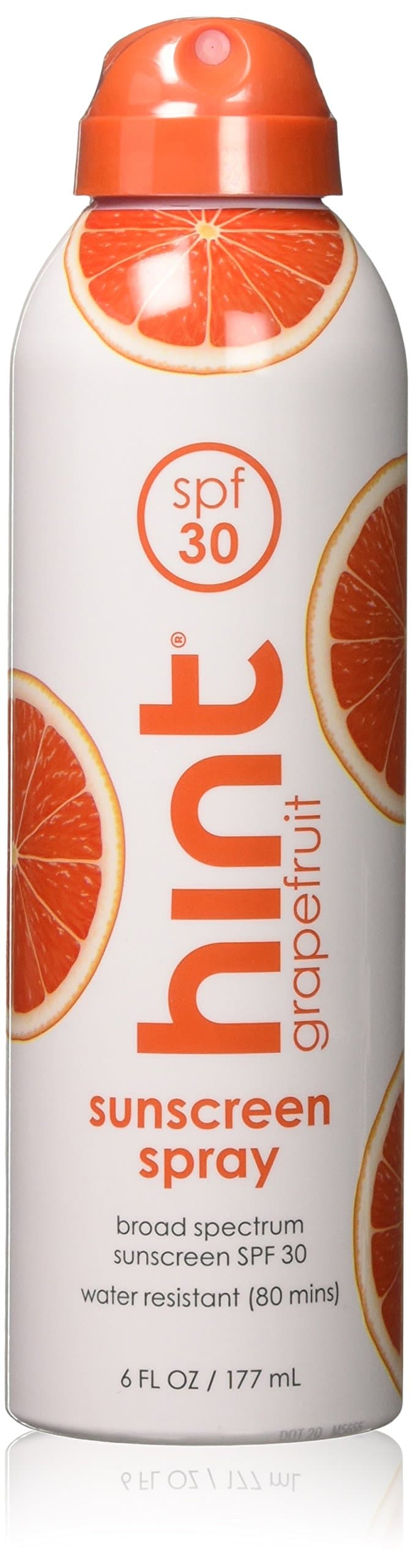 Hint Sunscreen SPF 30 Oxybenzone/Paraben Free, Grapefruit , 6 Count