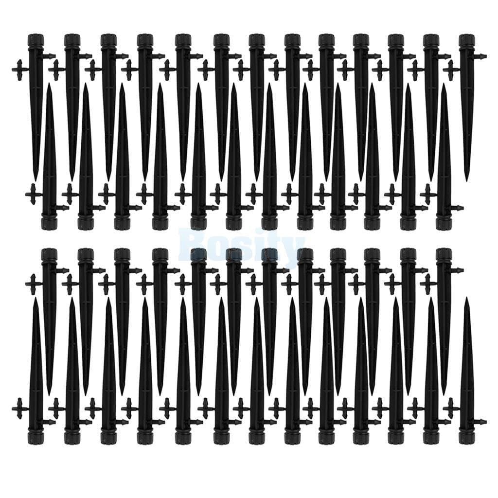 50x Adjustable Water Flow Irrigation Drippers on Stake Emitter Drip System