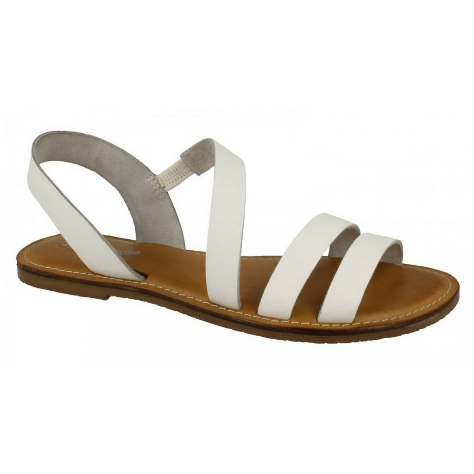 Leather Collection Womens/Ladies Strap Slingback Mule Sandals