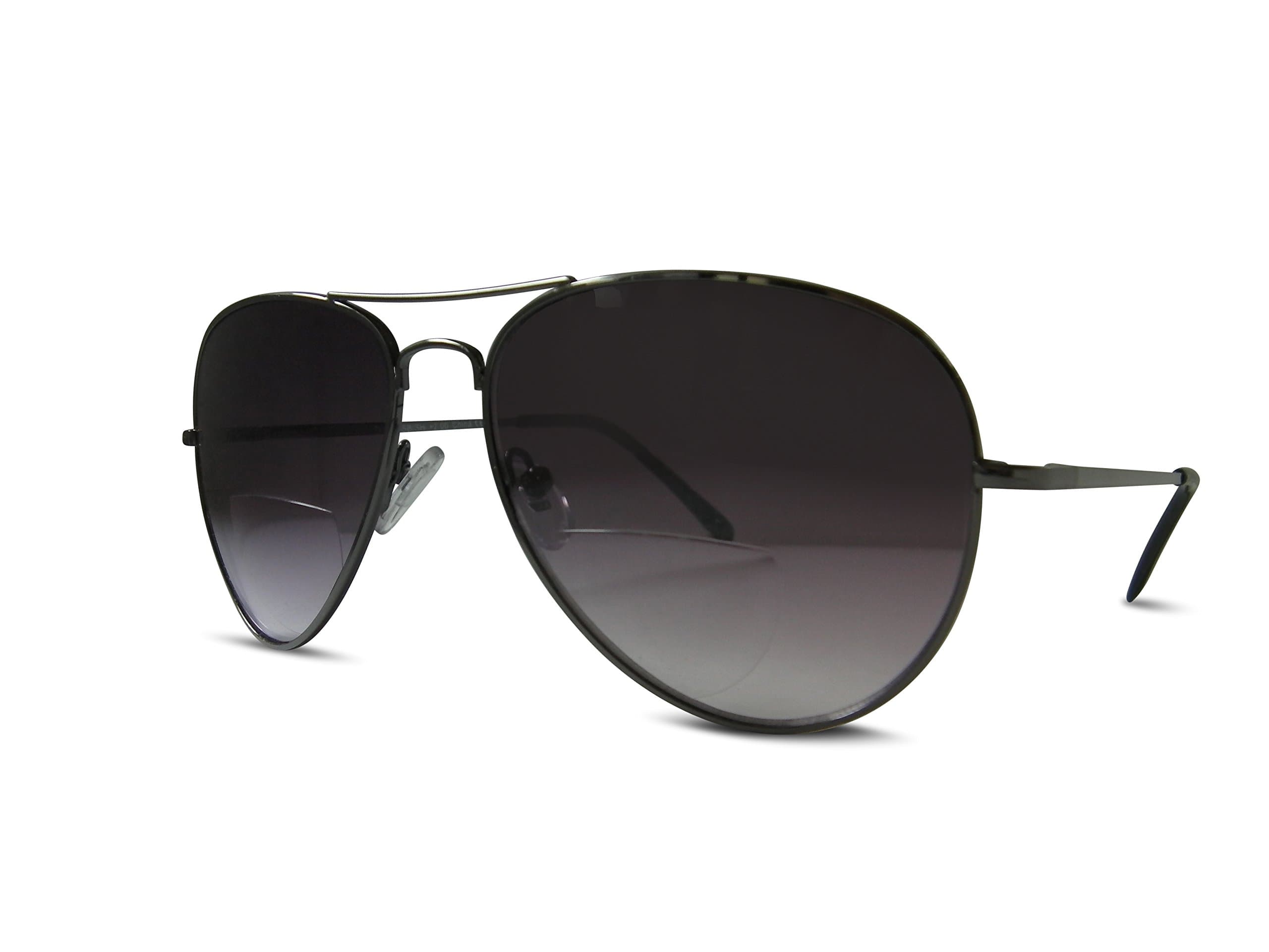 Jackson Pilot Style Bifocal Reading Sunglasses Sunreaders (Pewter Grey, 1.75)