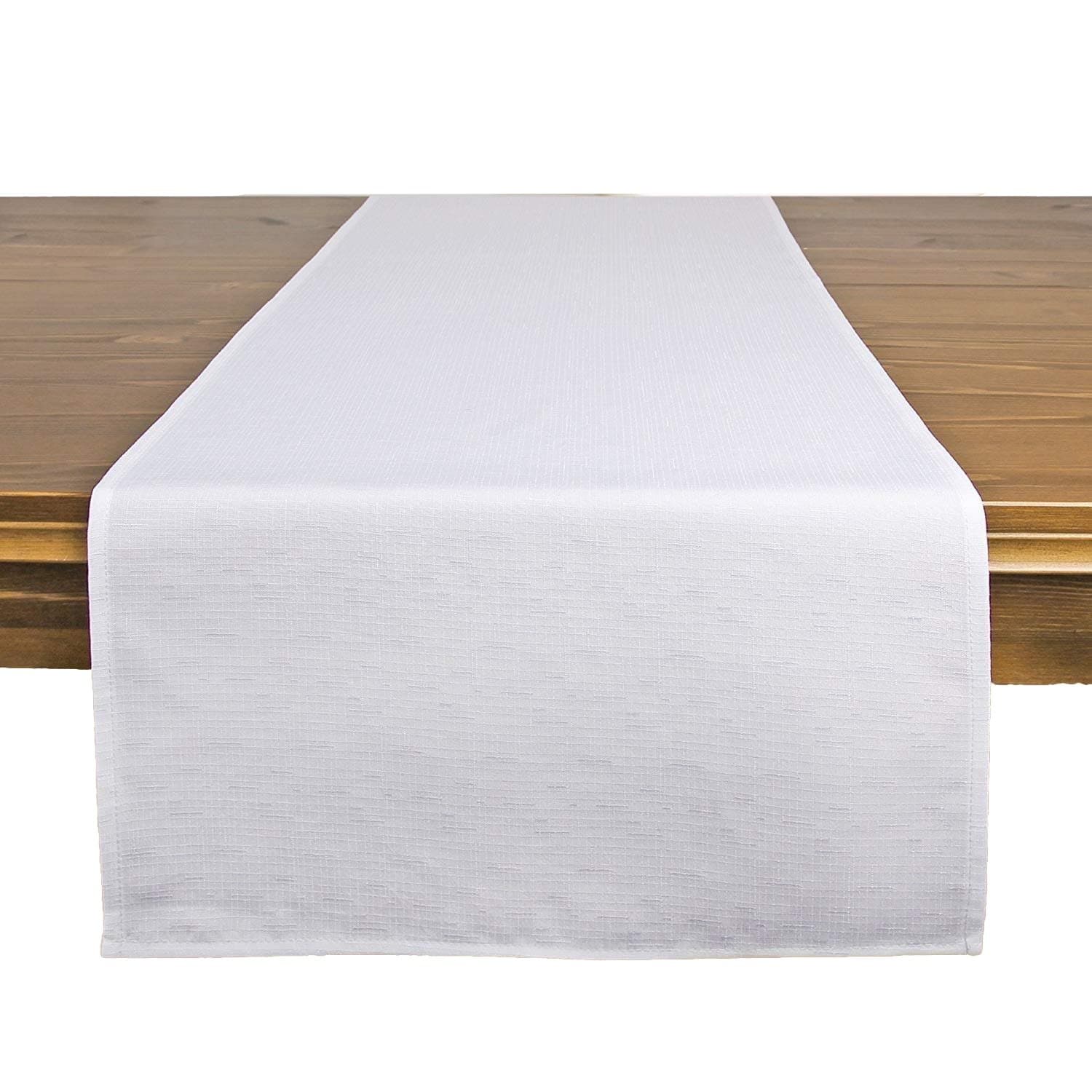 Tischdeckenshop24Table Runner VIENNA white premium, stain resistant, all-season, rectangular 40x140 cm