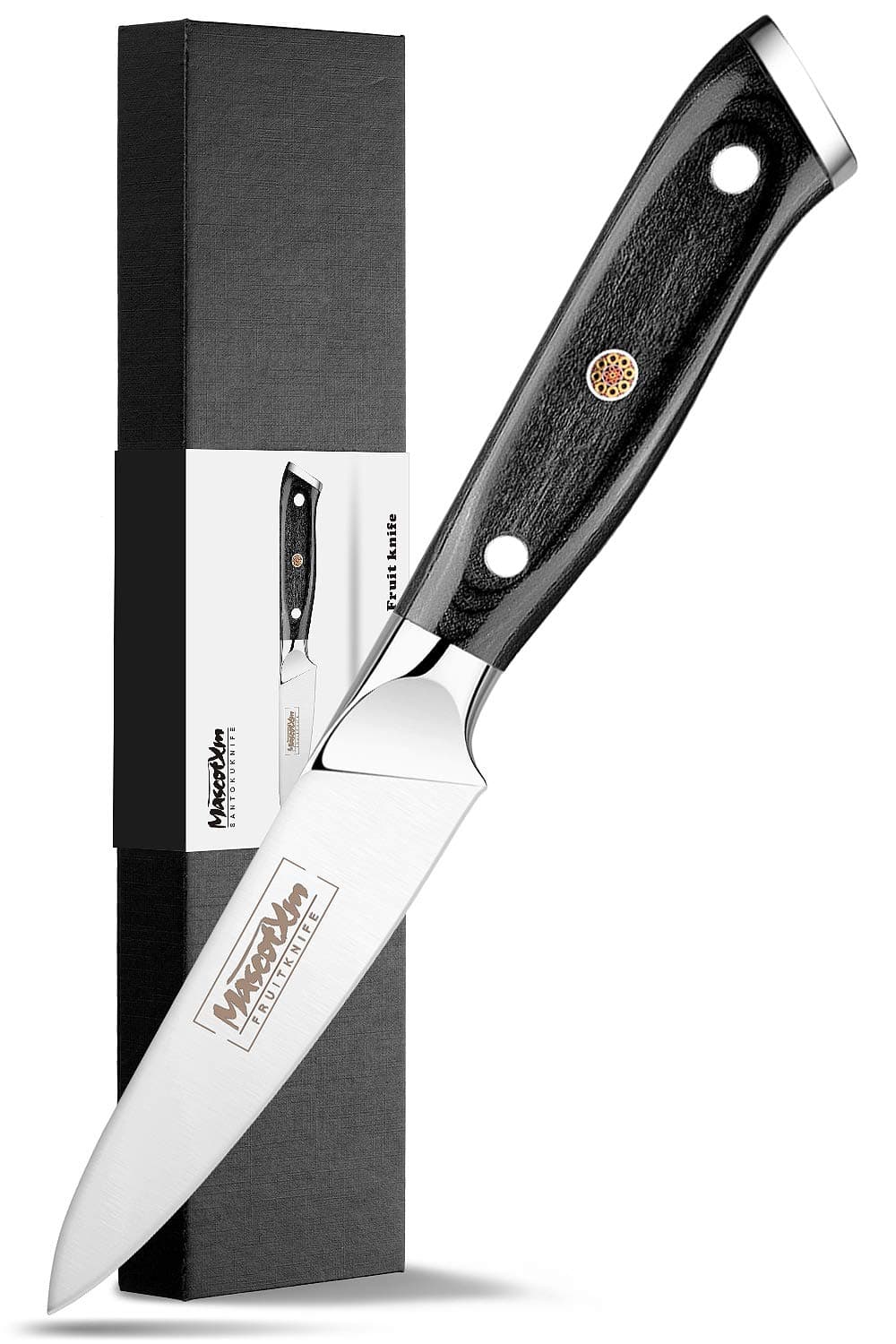 Mascot XM Paring Knife, Fruit Knife 4 Inches Kitchen Vegetable Cutlery Stainless Steel Forged Blade Ultra Sharp Ergonomic Handle Non Slip Cooks Knives