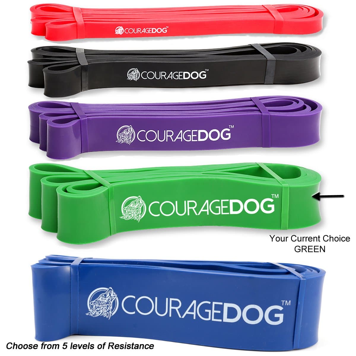 Assisted Pull Up Bands for Crossfit Powerlifting Strength and Mobility INCLUDES EXERCISE GUIDE (sent as PDF) from CourageDOG