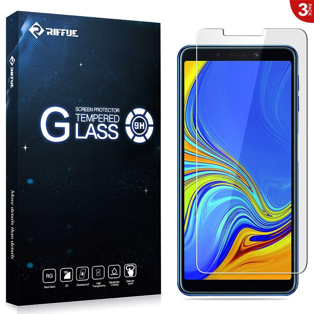RIFFUE Screen Protector for Samsung Galaxy A9 2018(SM-A920F), Premium Crystal Tempered Glass Bubble Free Anti Scratch Protective Film HD Clear 3D Touch Screen Protector Glass [3 Packs]