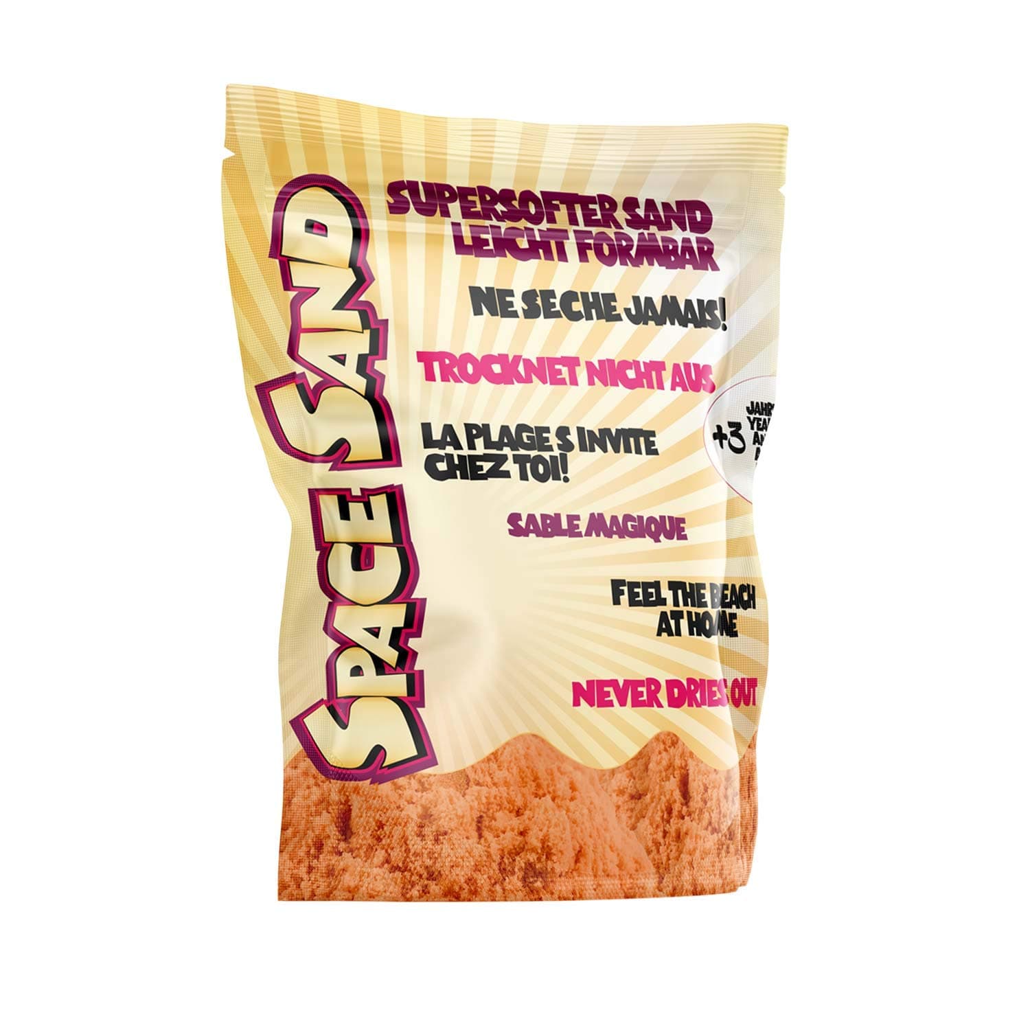 Leo & Emma Space Sand 950 grams, Magic Sand, coloured sand, play sand, (Orange)