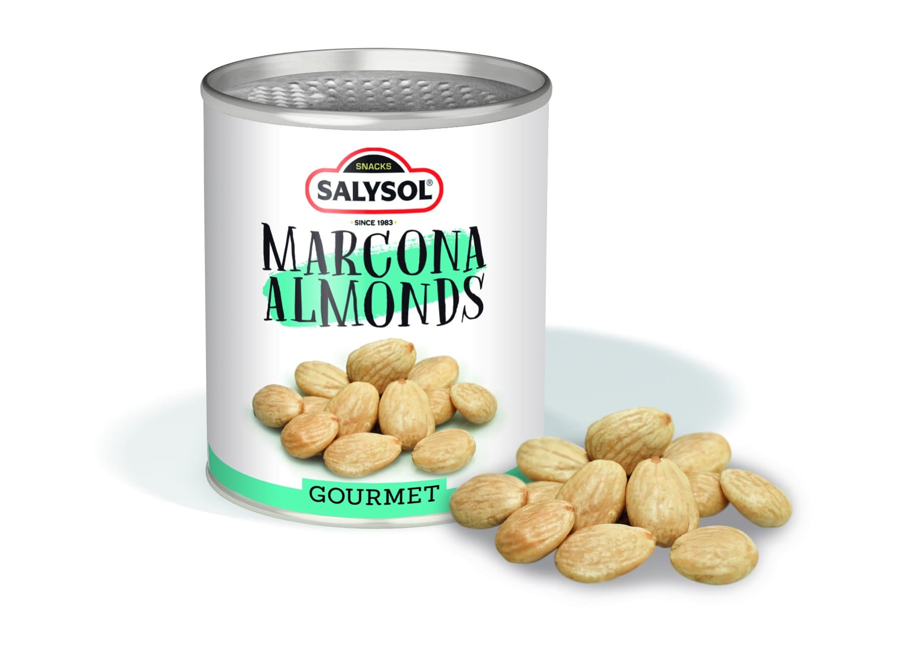 Dried Nuts Gourmet - Marcona Almonds 50 g Salysol (Pack 10 tins)