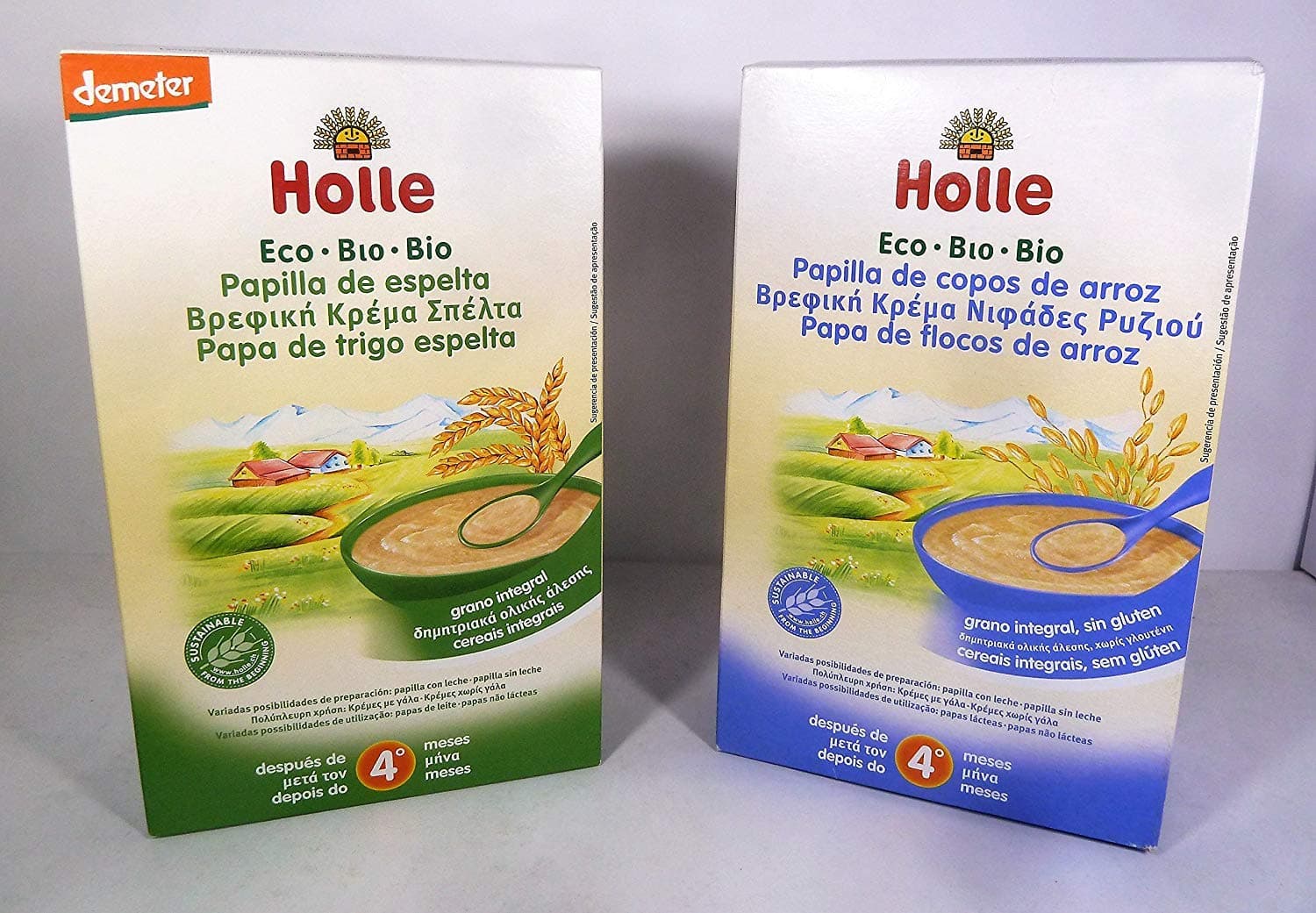 Holle Eco Bio Papilla de espelta & Copos 250g each