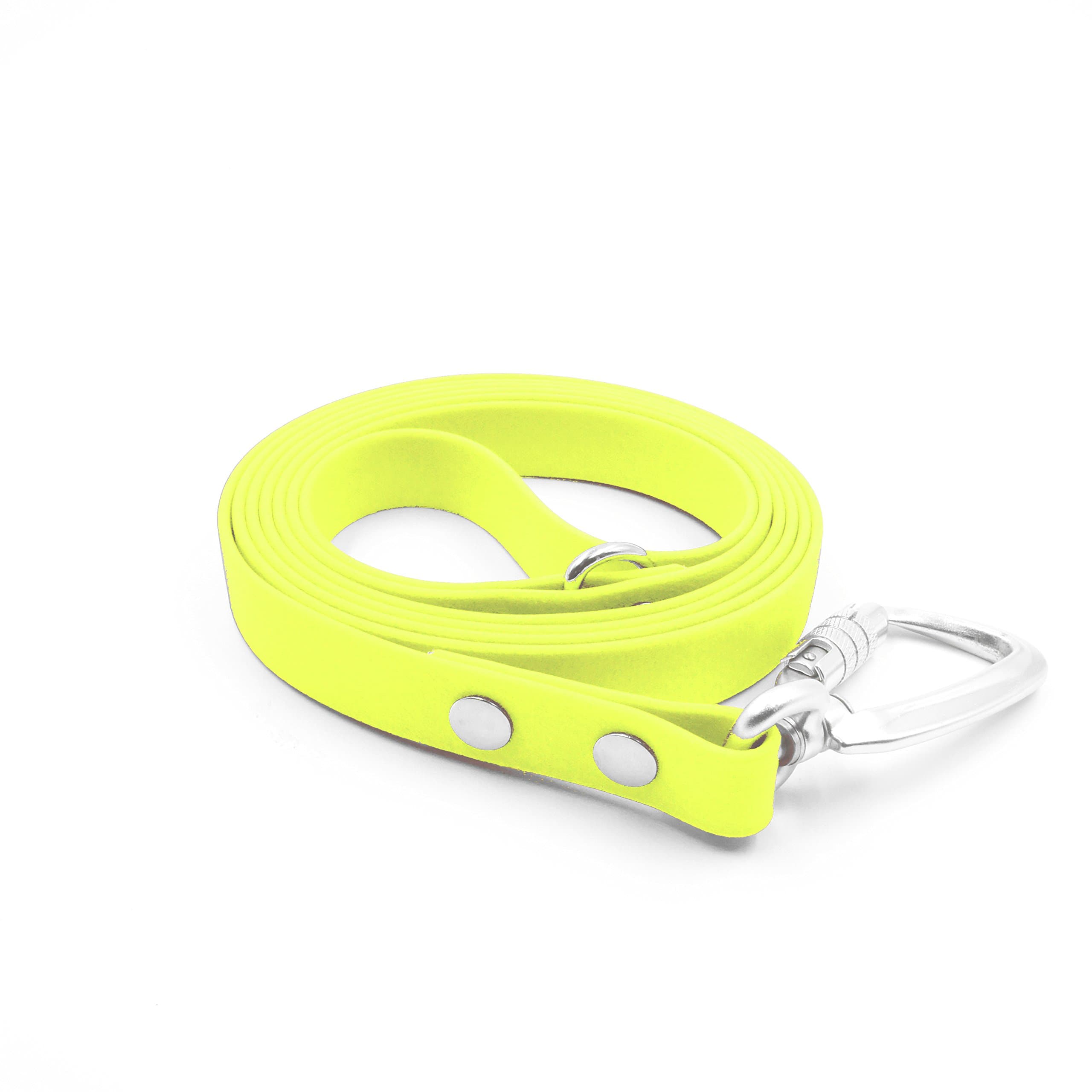 Premium, indestructable 6 ft dog leash with auto-lock carabiner by Petoji (Neon Yellow)