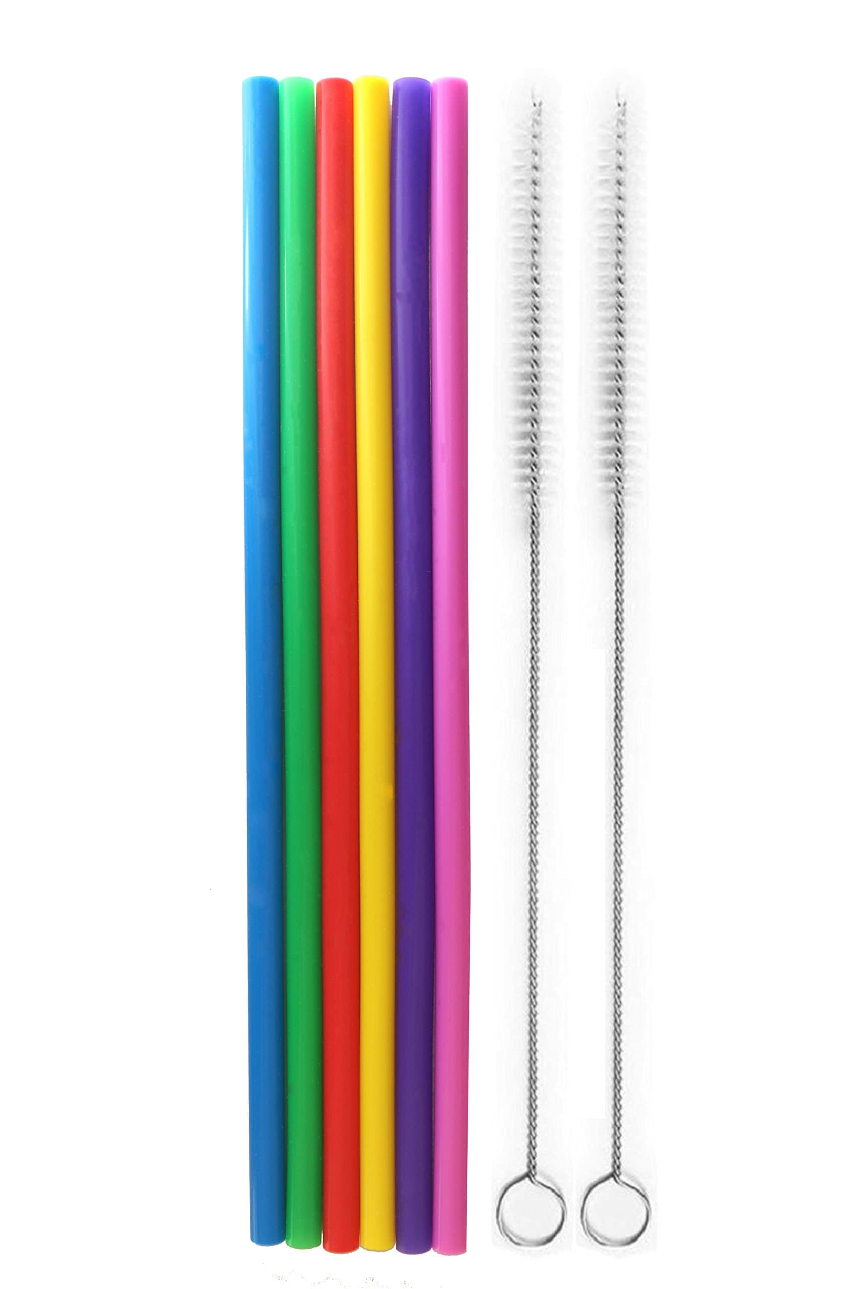 tegion, Reusable, Standard Size siri-kon Replacement Straight Straws 16 oz. 20 oz. 24 oz. 30 oz. Acrylic Tumblers, 8 Pcs Pack