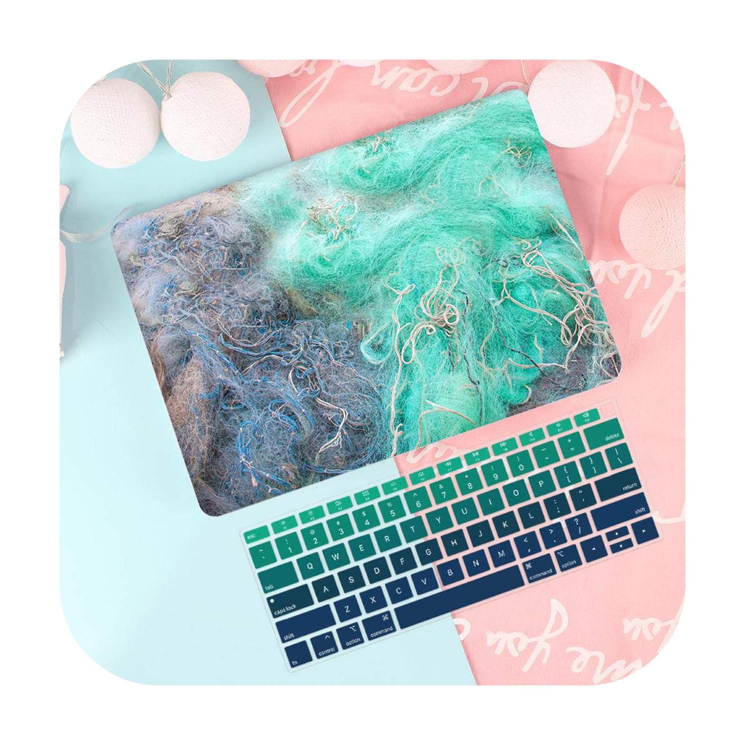 New Print Case for MacBook Air Pro Retina 11 12 13.3" New Mac Book 13 15 Touch Bar 2019 A1932 A2159 A1707 A1990 +Keyboard Cover-Rs868-Model A1278