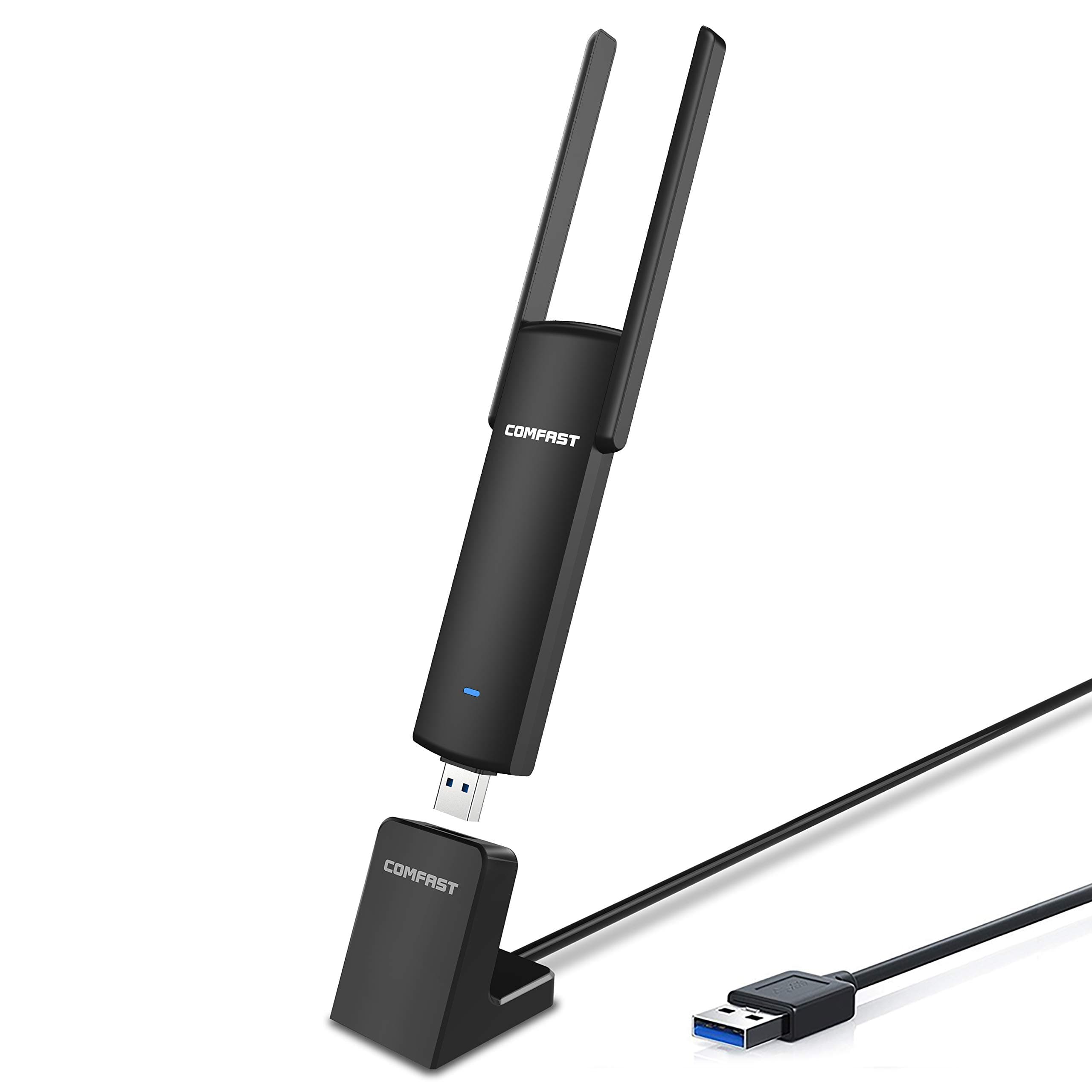 USB WiFi Adapter, 1900Mbps Dual Band 2.4G/5G USB Wireless Adapter Network Card for Desktop and Laptop of Windows 10/8/8.1/7/XP