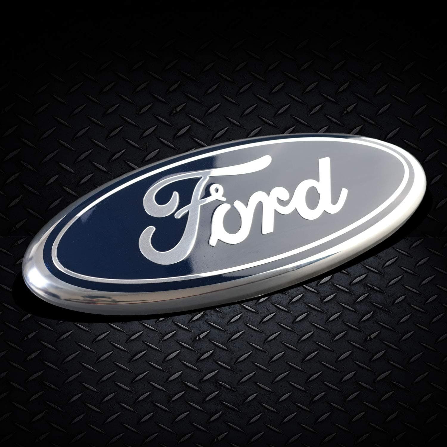 2005-2014 Ford Emblem Front grill Ford Decal F150 Tailgate Emblem 9in 9” X 3.5” for Truck & SUV Dark Blue (Dark Blue)