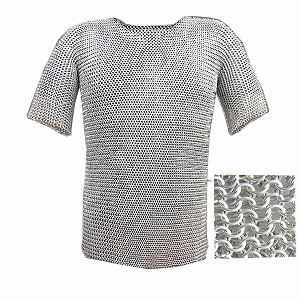 PREMIER MW Medieval Chain Mail Armor Long Shirt by Queen Brass