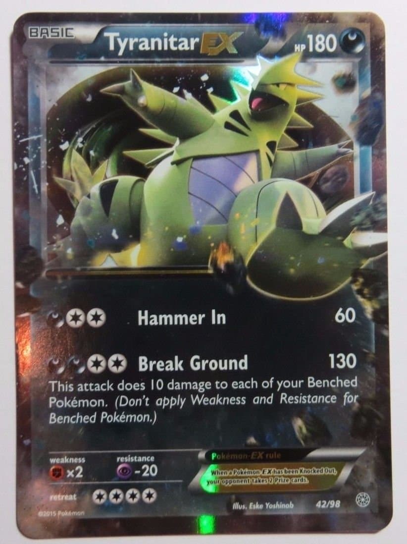 Pokemon Tyranitar Ex 42/98 Single Trading card
