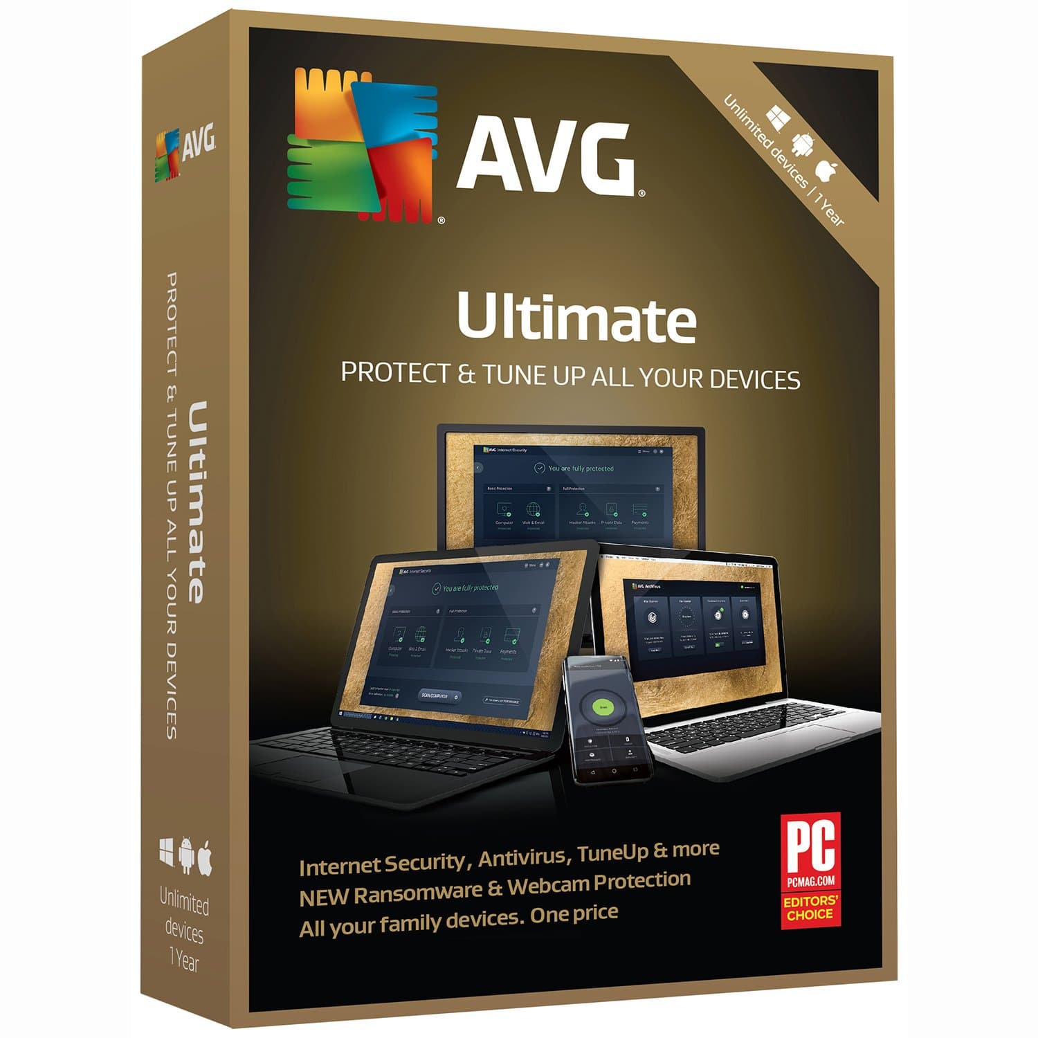 AVG Ultimate 2019, Unlimited Users 1 Year [Key Card]