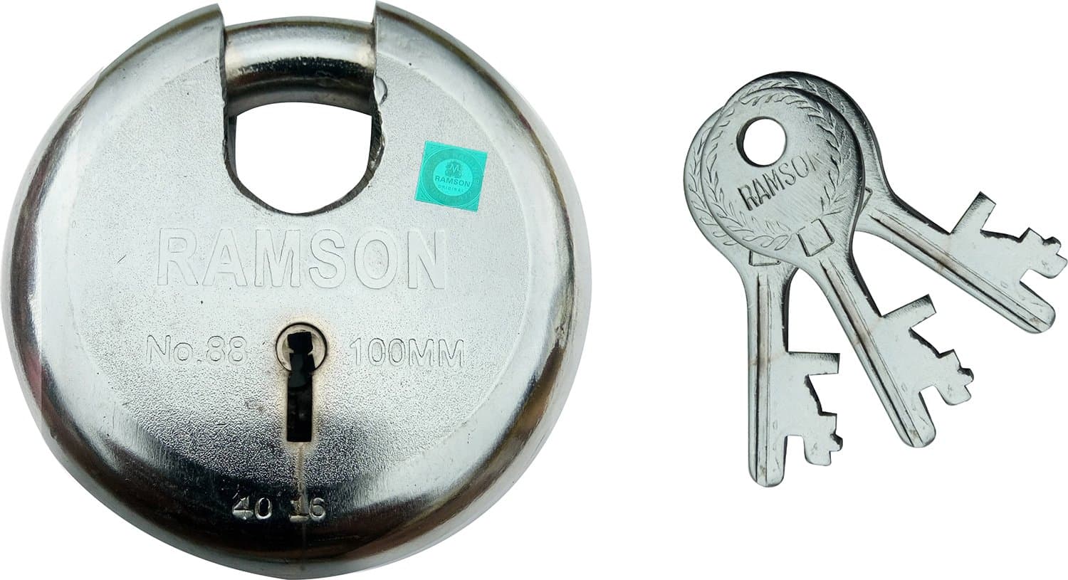 RAMSONM Round Lock 10 Levers Steel Lock with 3 Keys (100mm_105)