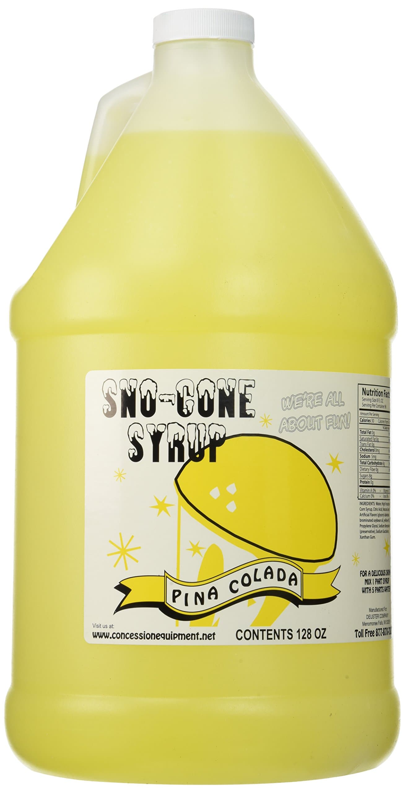 Concession Express Snow Cone Syrup 1 Gallon (Pina Colada)