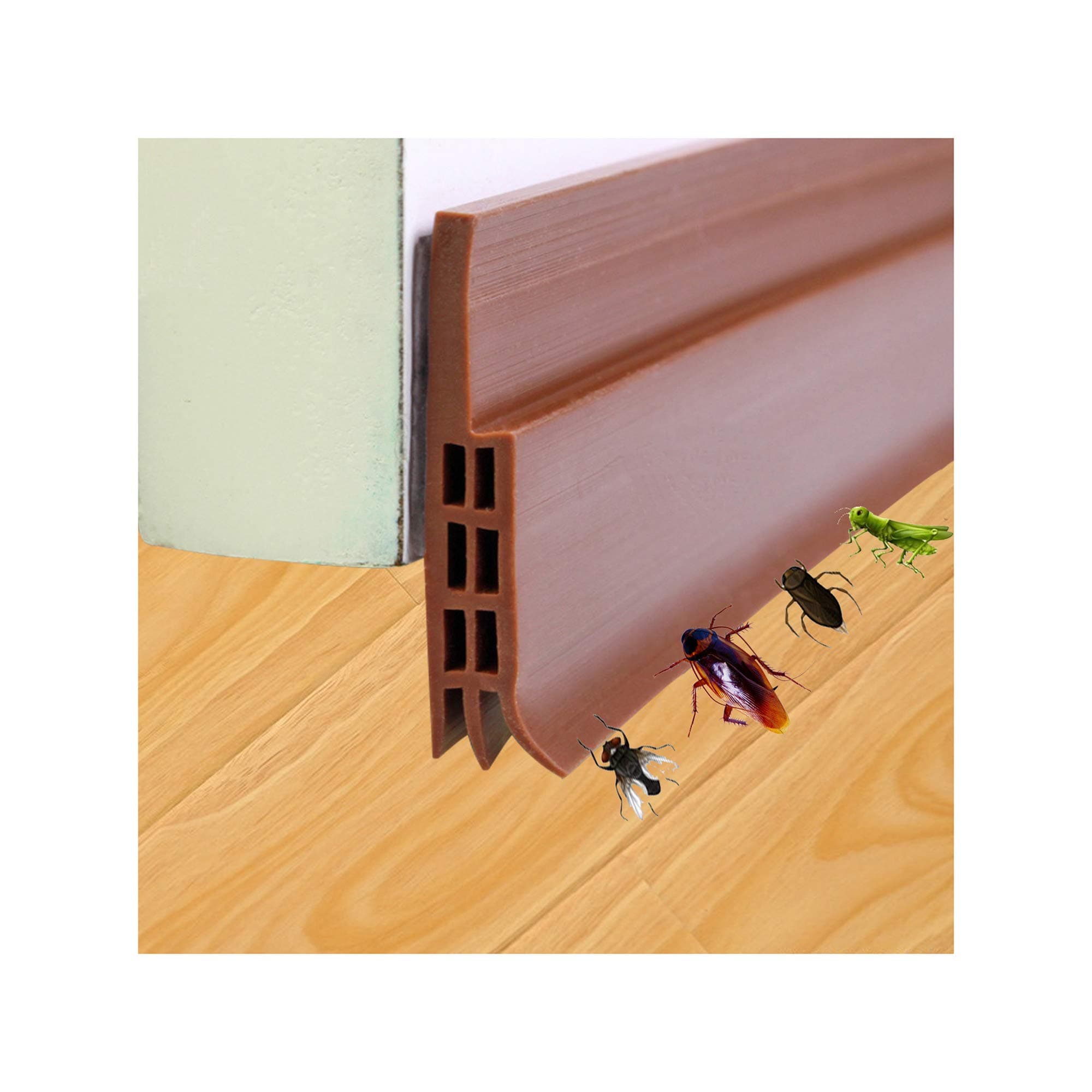 HworkNlife Under Door Draft Stoppers Bottom Seal Strip Under Door Sweep Self-Adhesive Silicone Weather Stripping Soundproof and Dust