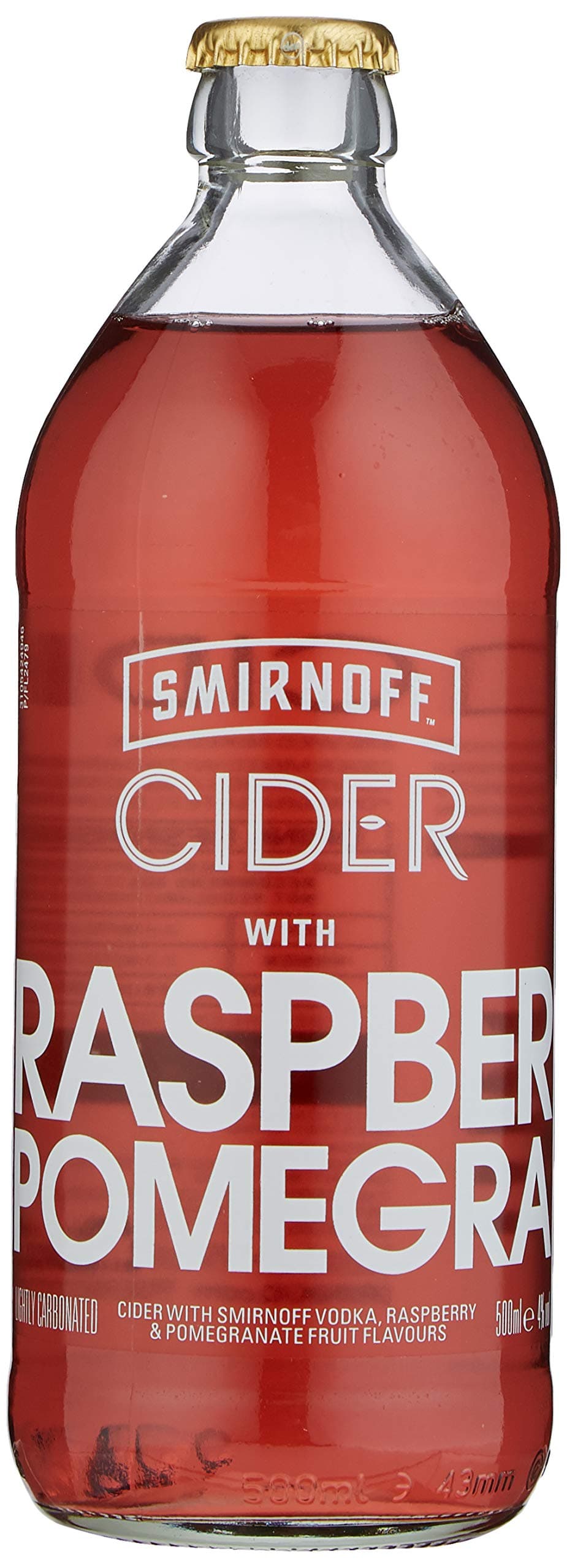 Smirnoff Cider Raspberry and Pomegranate 500ml Bottle