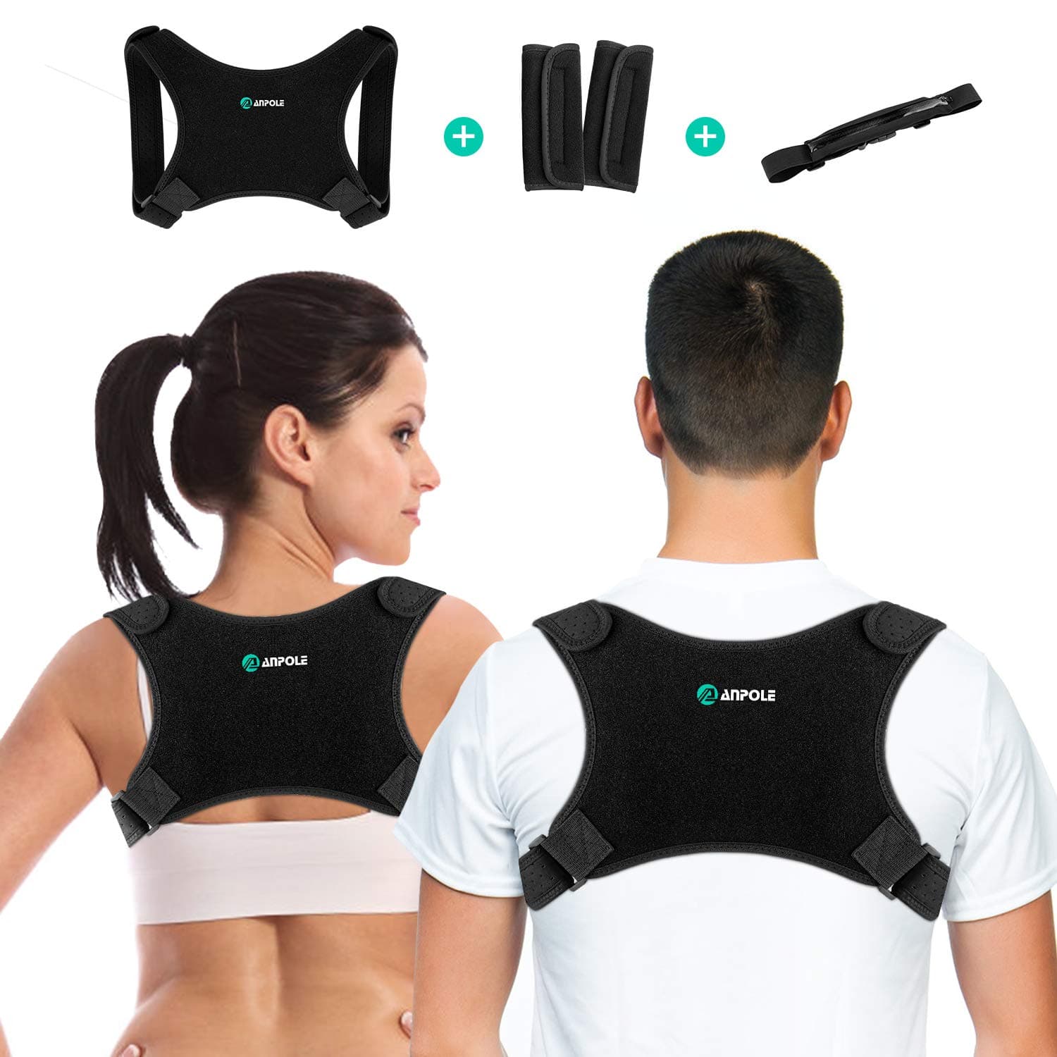 Posture Corrector for Men and Women, Adjustable Upper Back Brace, Back Straightener, Clavicle Posture Support - Providing Pain Relief from Neck, Back and Shoulder (Universal)