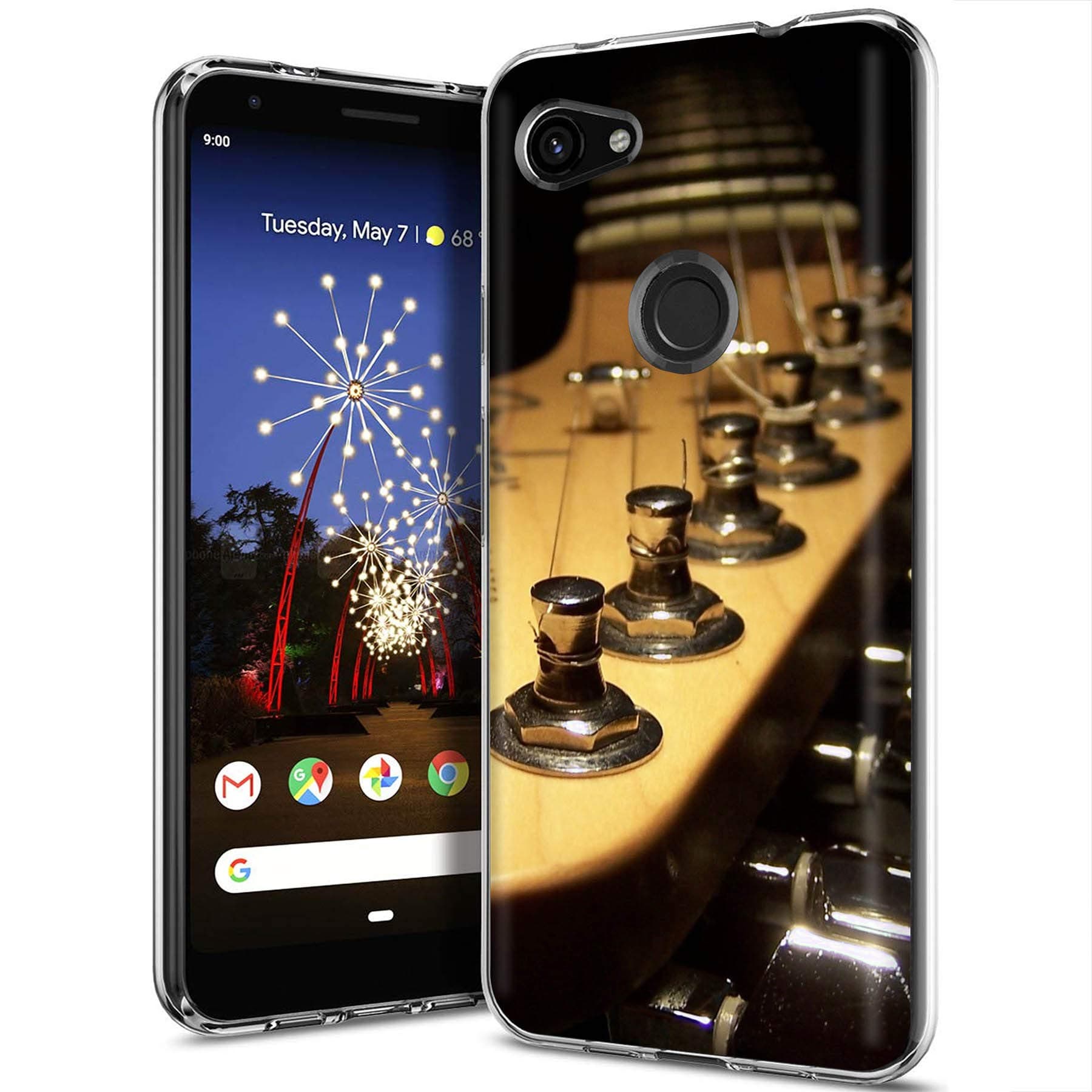 MOBIFLARE Slim Case for Google Pixel3A / Pixel 3A, Not for Pixel 3 / Pixel 3A XL/Pixel 3XL, Fender Guitar Fret Design Light, Flexible, Corner Protection