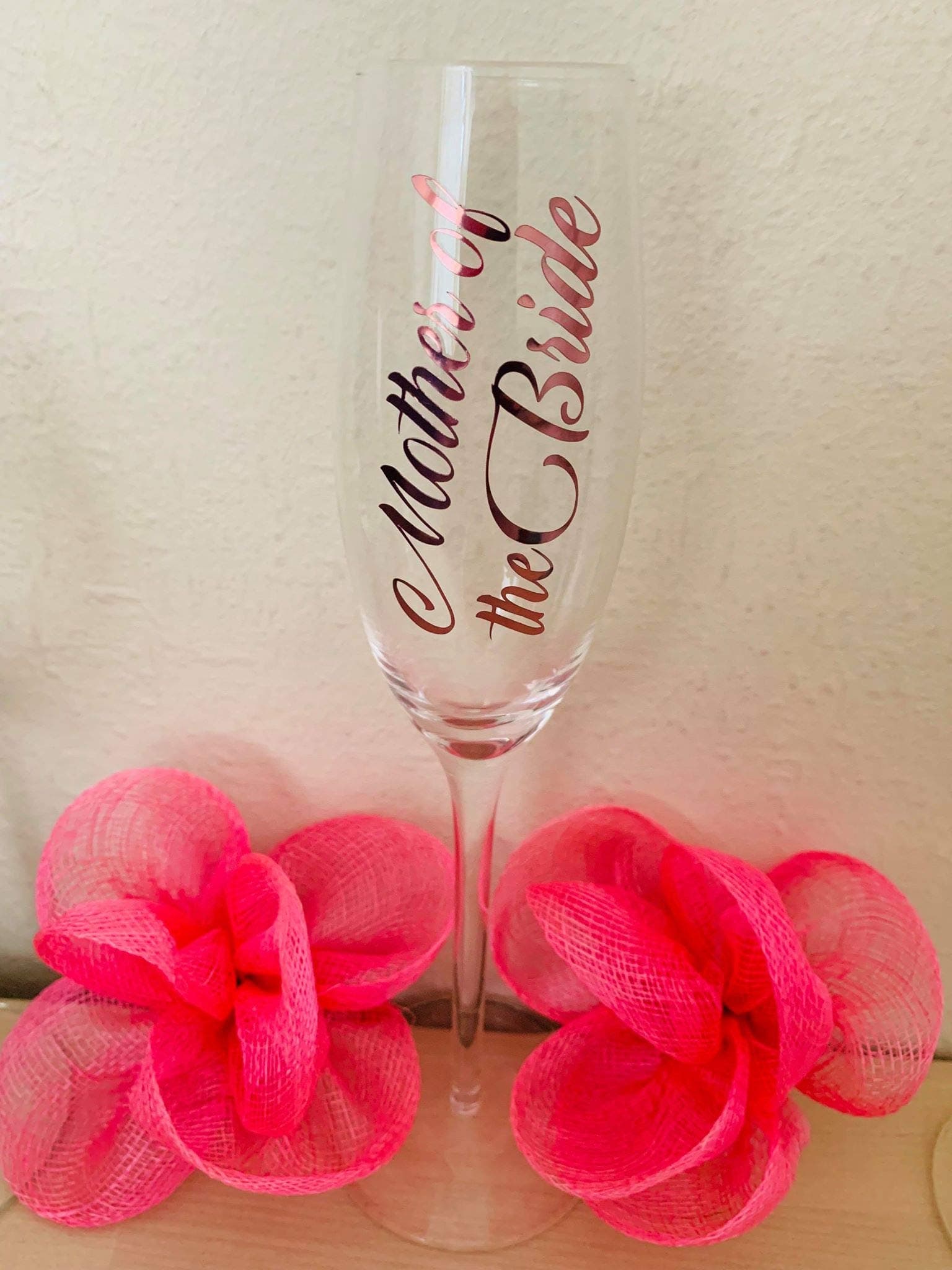 MURRIELLE Bride Bride Squad, Bride Tribe, Team Bride, Decal Label for Wedding Party champagne flutes glasses/wine glasses METALLIC ROSE GOLD (BRIDESMAID)