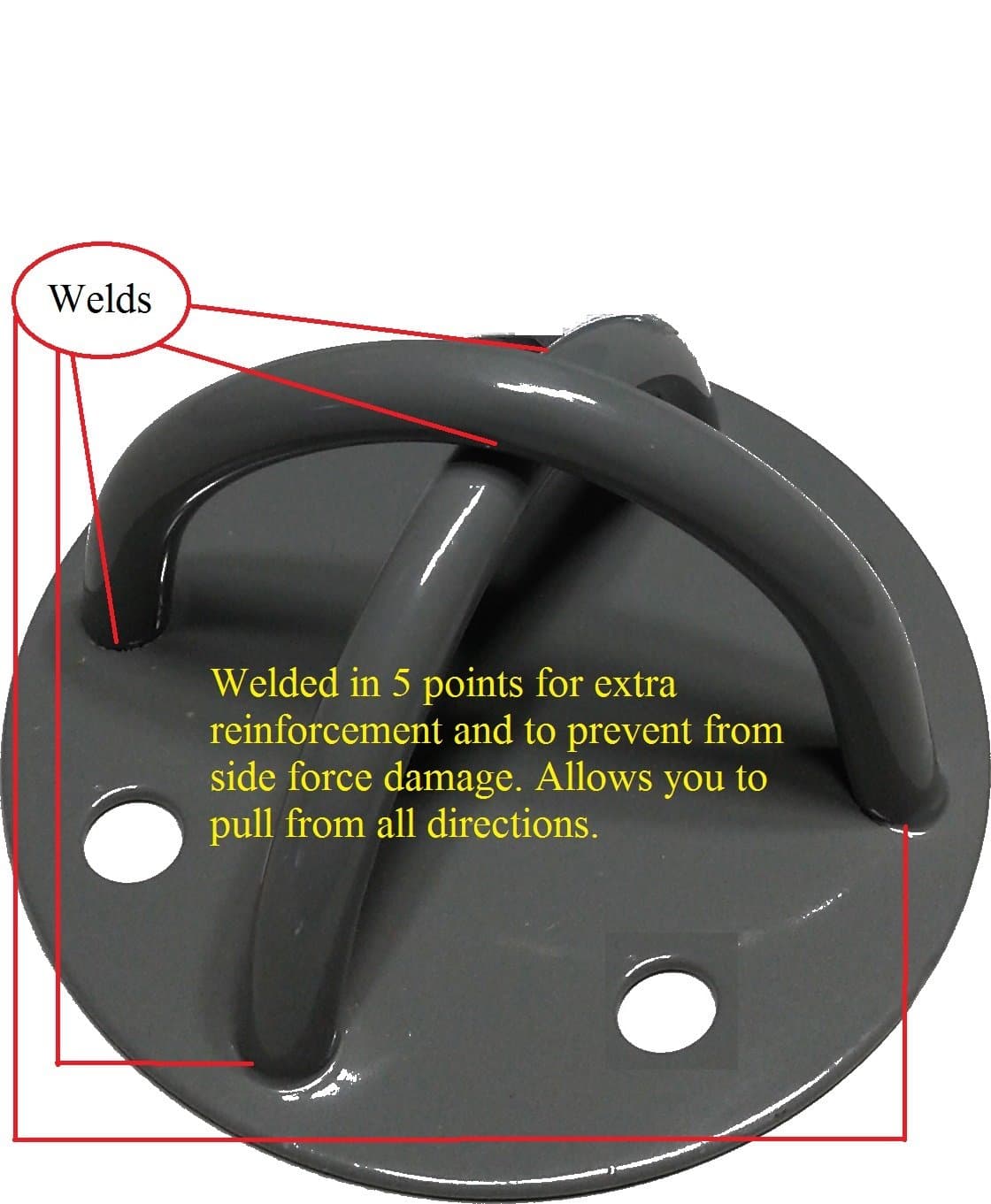 Safely supports up to 500 lbs. Wall Ceiling mount for use with suspension training straps, Body weight Training, Ceiling/wall Mounts, Gravity Workout, Fitness Straps, Yoga trapeze, Resistance Straps.