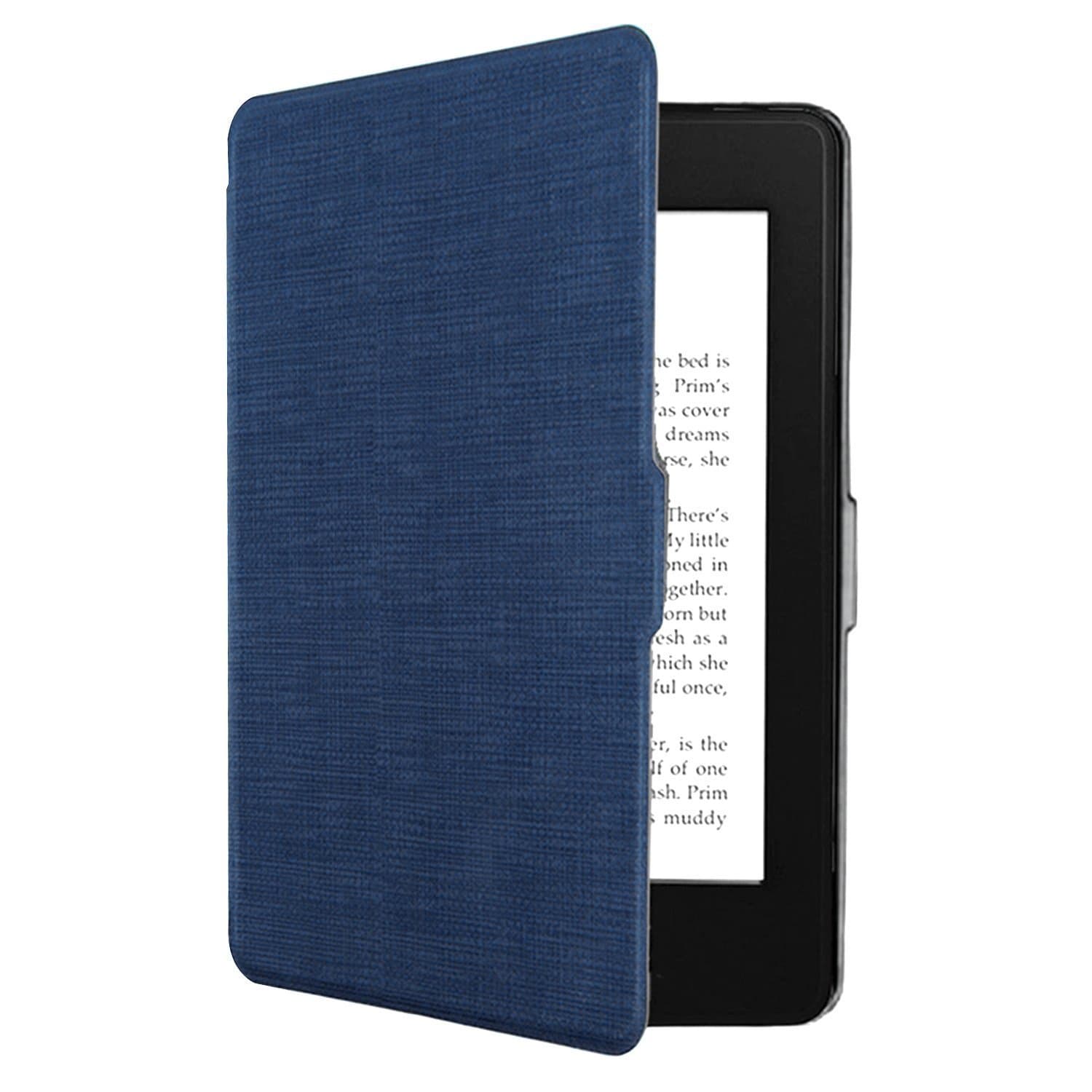 Kindle Paperwhite Case, Magnetic PU Leather Cover Skin, Basic Protective Case Cover for Amazon Kindle Paperwhite 3 1 2, Anti-dust, Auto Wake / Sleep for Amazon, Dark blue