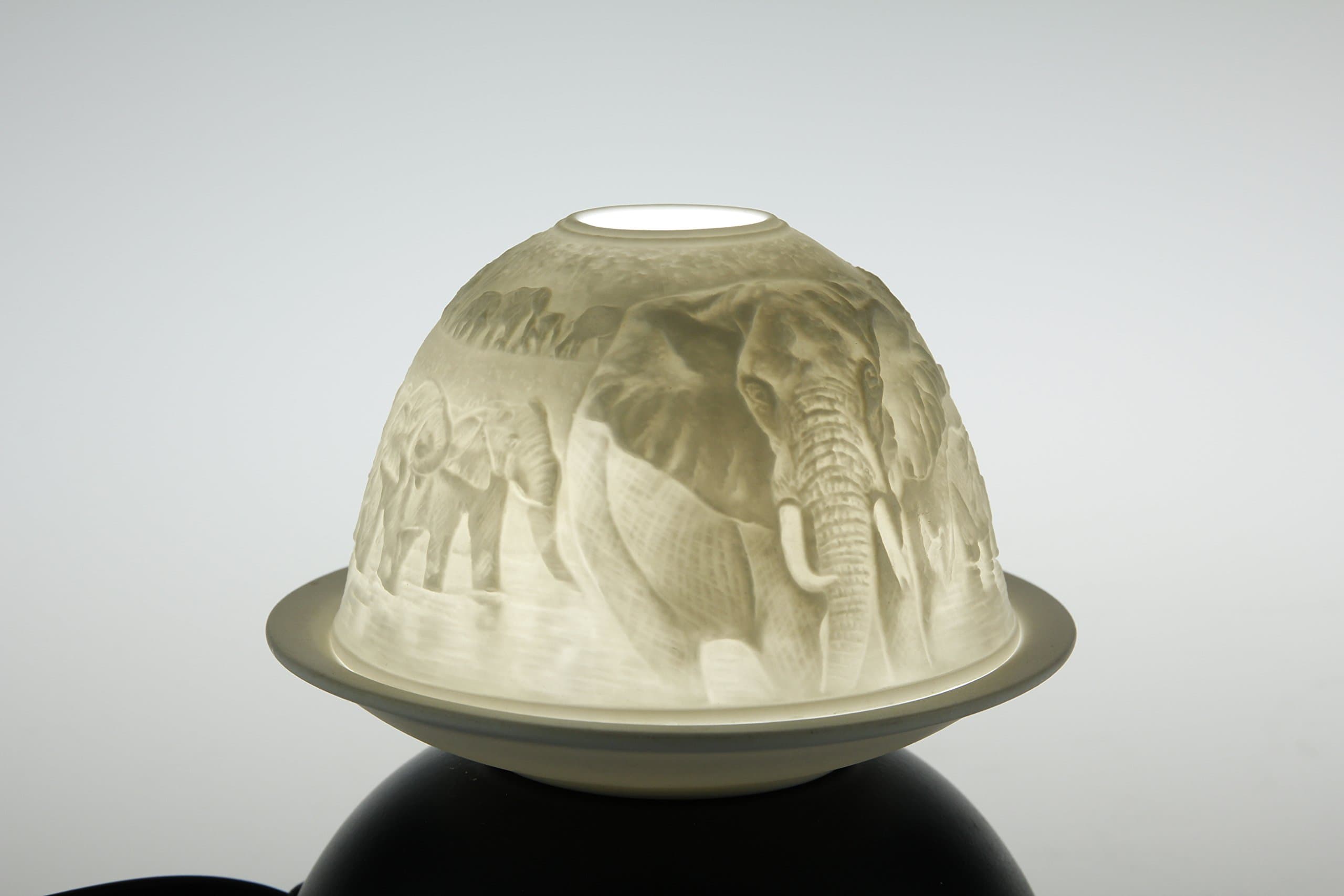 '"Elephant Dome Light Dome Light Tea Light Holder Porcelain Gift Set