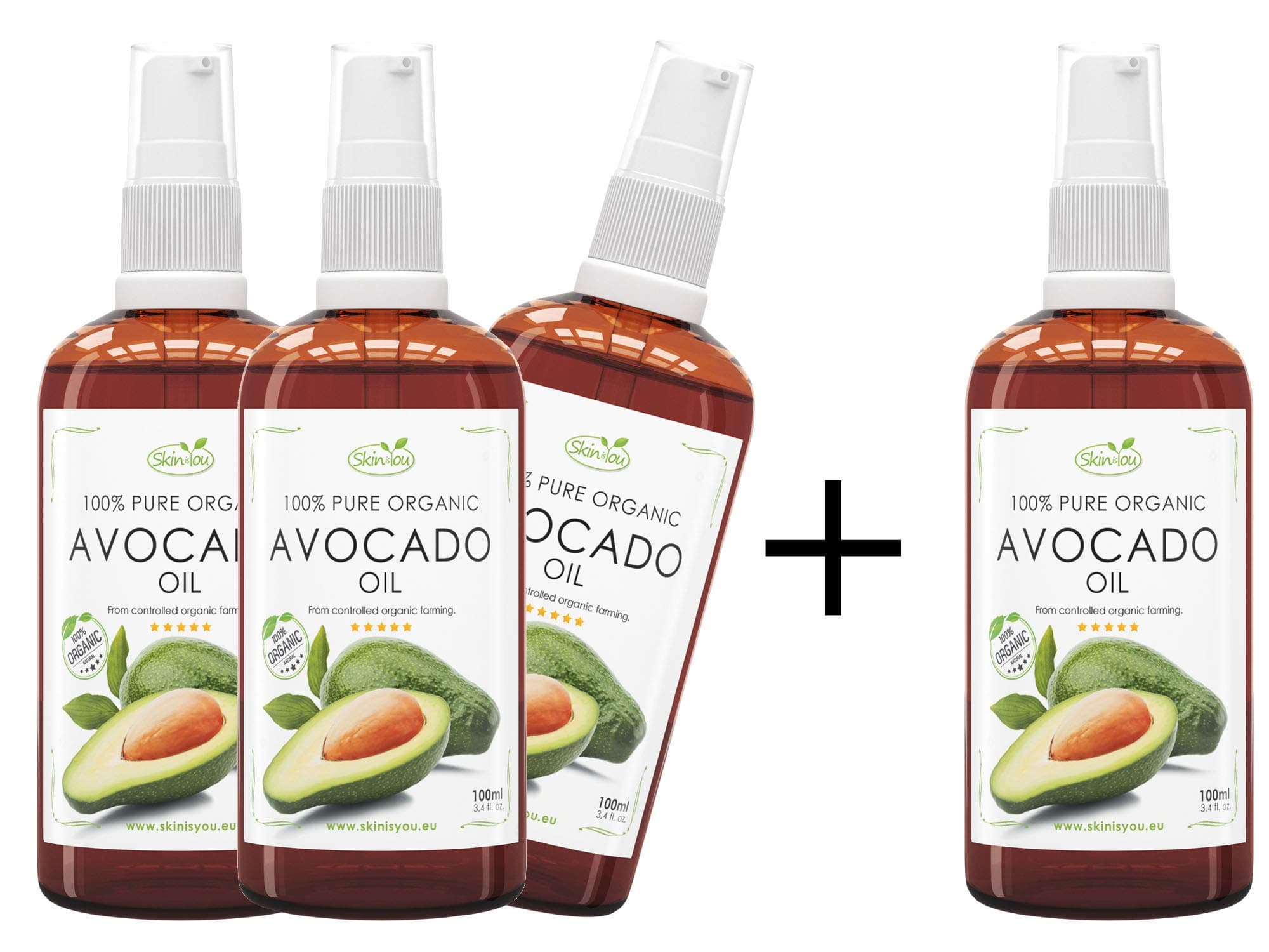 Avocado Oil 100 ml 100% Pure & Organic | Cold-Pressed | Enhances The Skin's Ability To Generate Collagen | High Antioxidant Content | Deeply Penetrates Skin | Repairs And Strengthens Hair