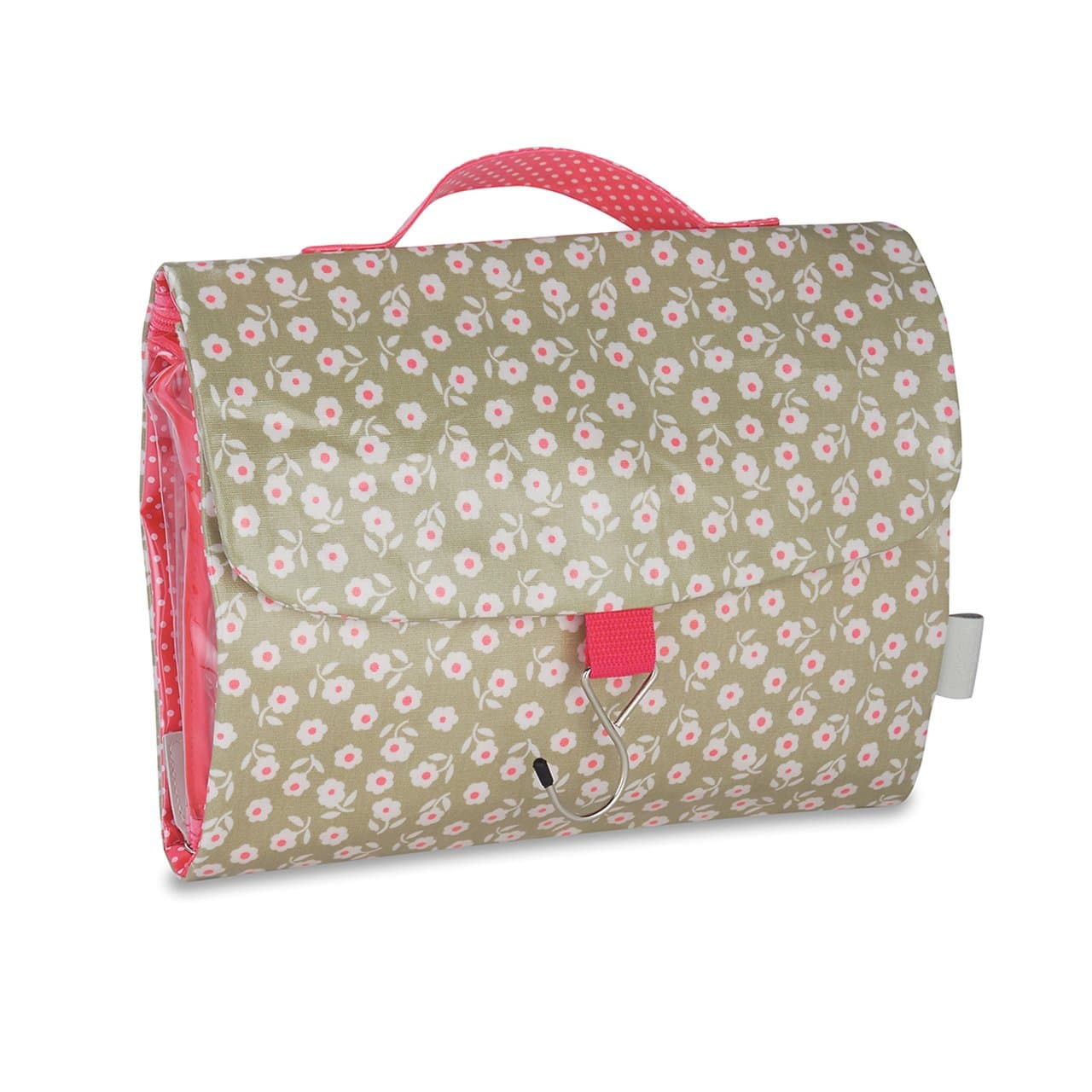 Victoria GreenThreefold Hanging Wash Bag in Daisy Sage
