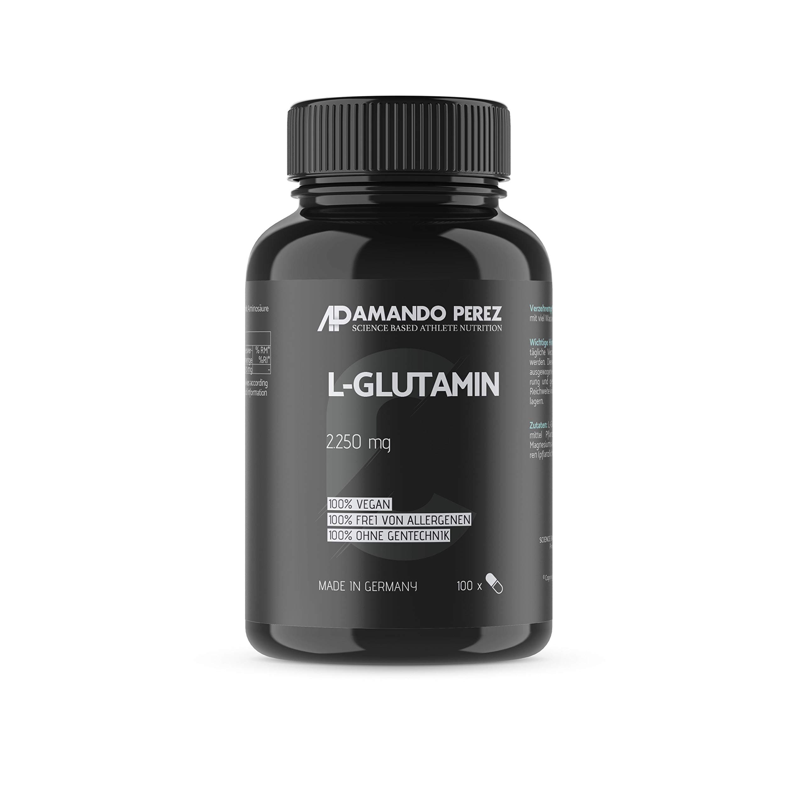 L-Glutamine Matrix Formula – 2250Mg Per Serving 100 Capsules – Highly Concentrated L-Glutamine