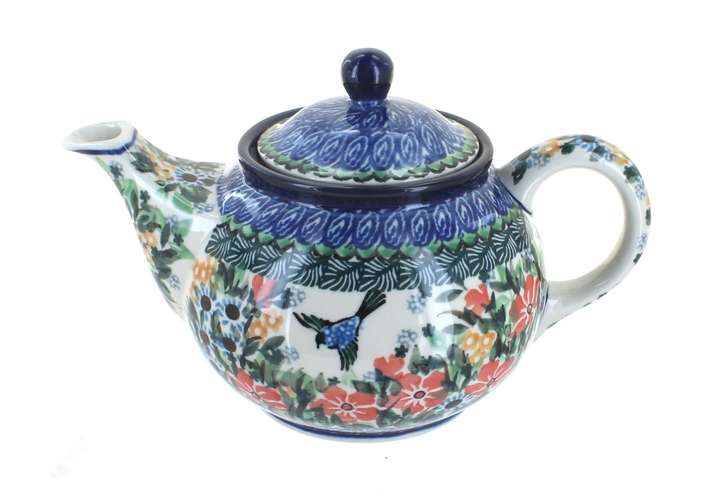 Blue Rose Polish Pottery Maria Small Teapot