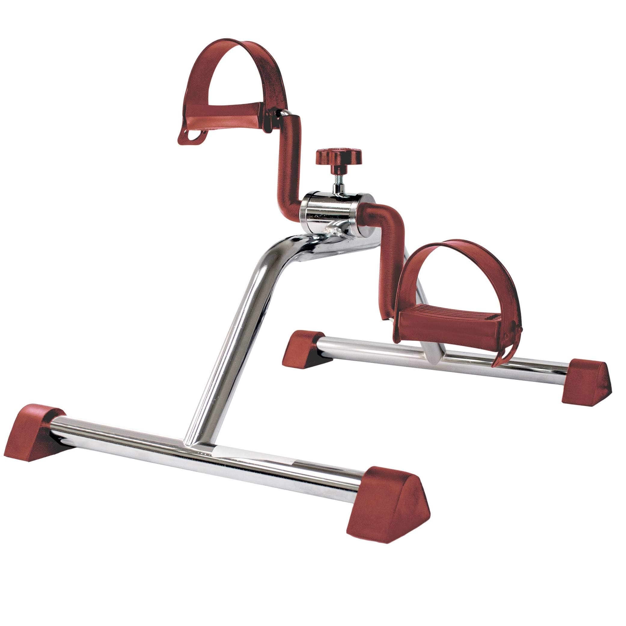 Vaunn Medical Pedal Exerciser (Silver with Pink), Fully Assembled Exercise Pedals for Arms and Legs