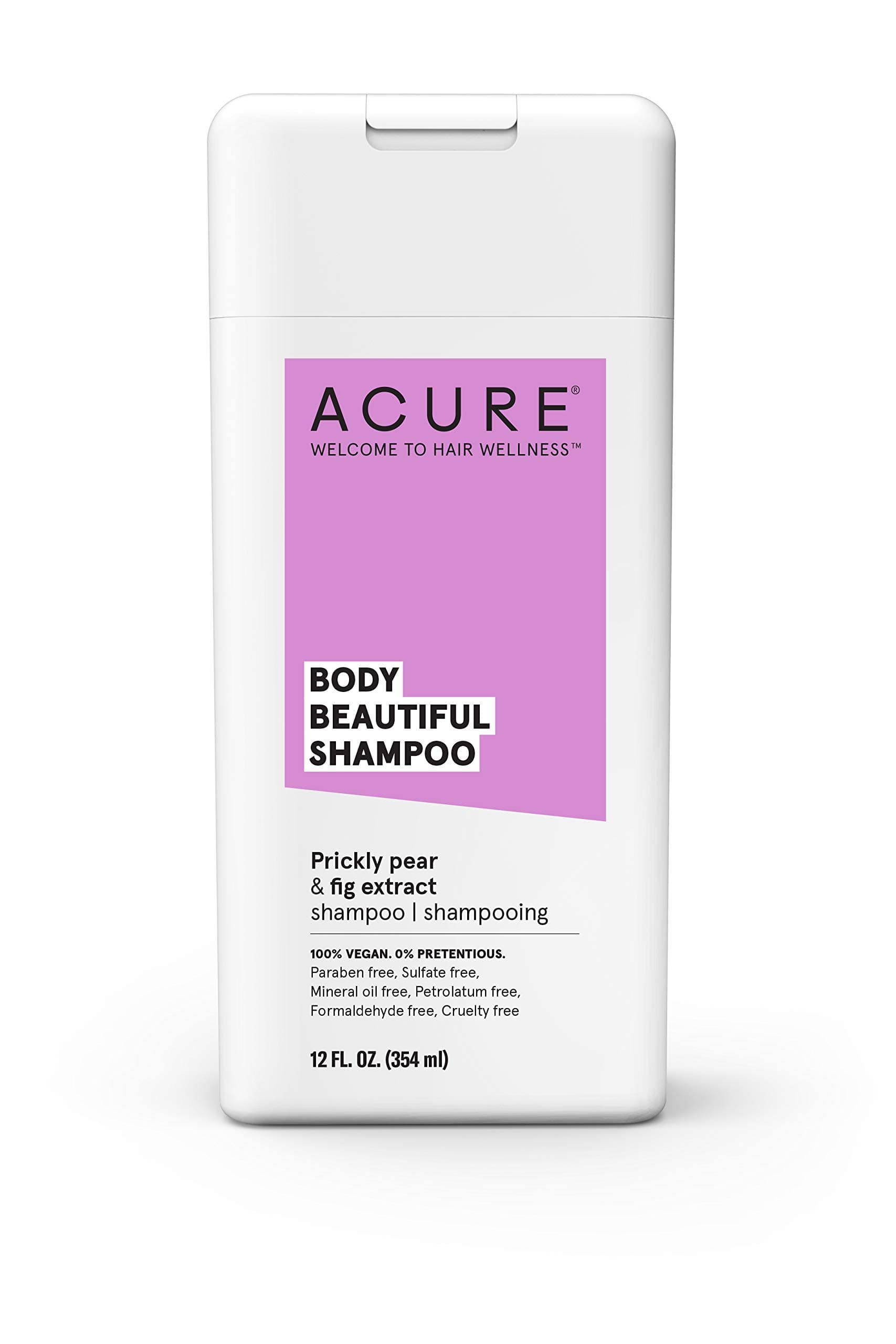 ACURE Body Beautiful Shampoo - Prickly Pear & Fig Extract | 100% Vegan | Performance Driven Hair Care | Boosts Volume & Bounce | Prevents Breakages & Replenishes Moisture | 12 Fl Oz