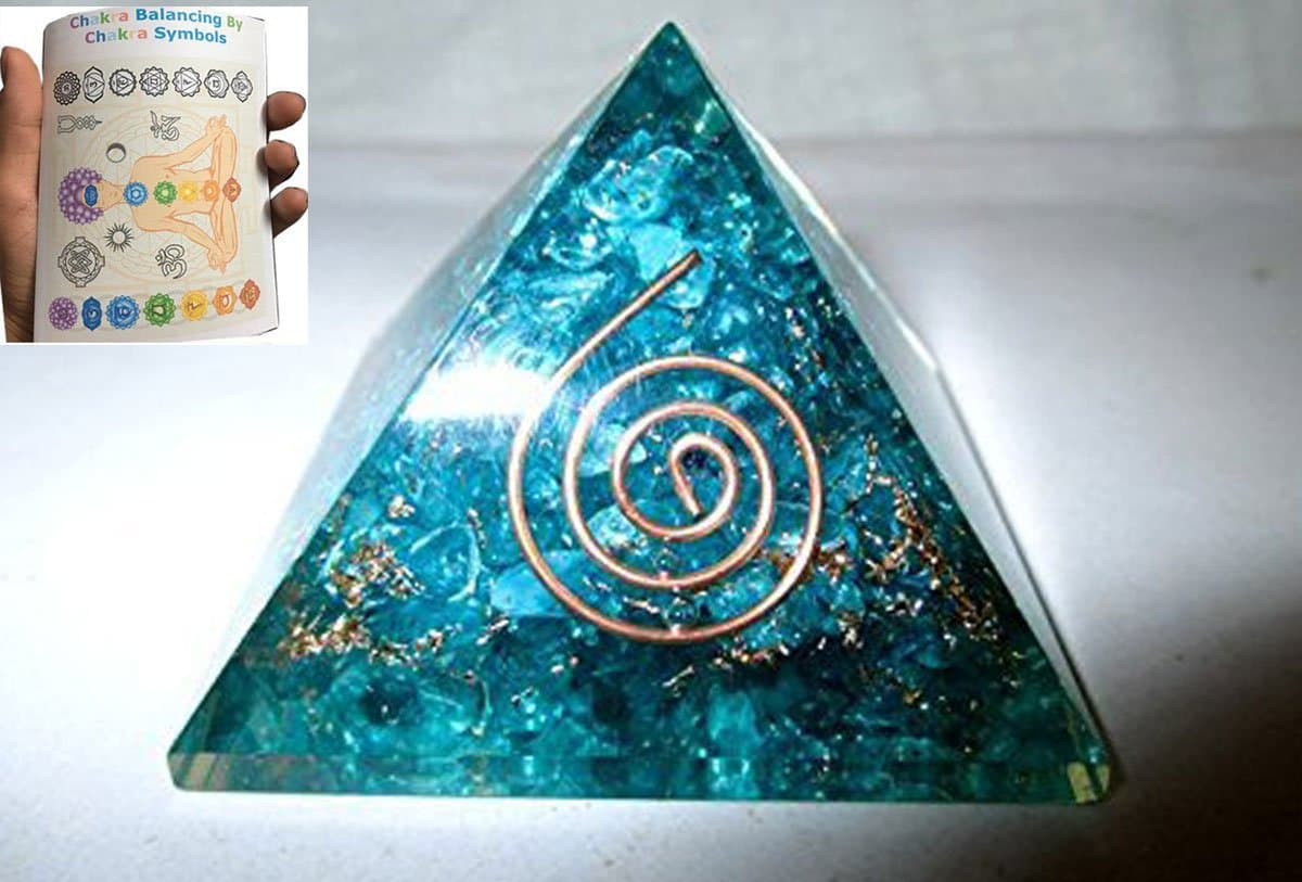 Orgonite Apatite EMF Protection Energy Generator Orgone Pyramid Chakra Balancing Healing Crystal Meditation Emotion Balance Holistic Medicine Meditation Divination Tools Christmas Gift Sacred Geometry