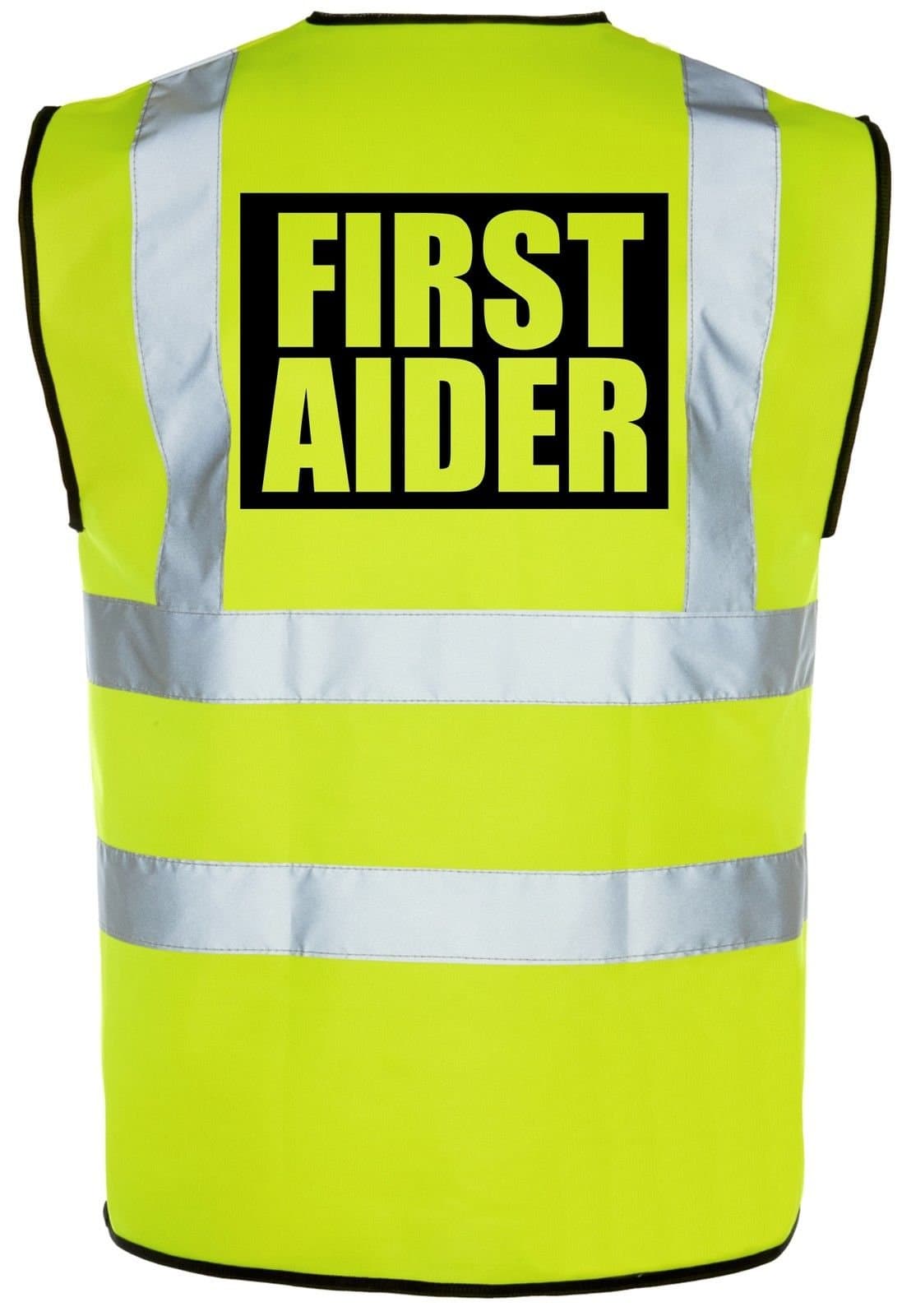 Corporate Togs Group First Aider Hi-Vis High-Viz Visibility Safety Vest/Waistcoat | Yellow/Orange