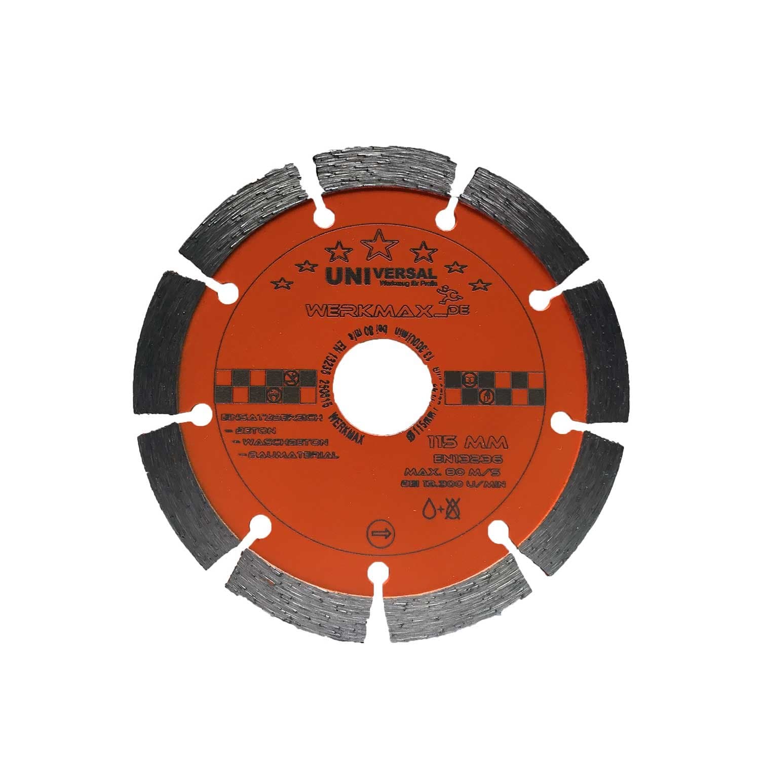 Diamond Cutting Disc Diameter 115 mm for Concrete, Brick and Plaster Masonry | | Unimax/Bore 22.2 mm for Angle Grinder 115/22