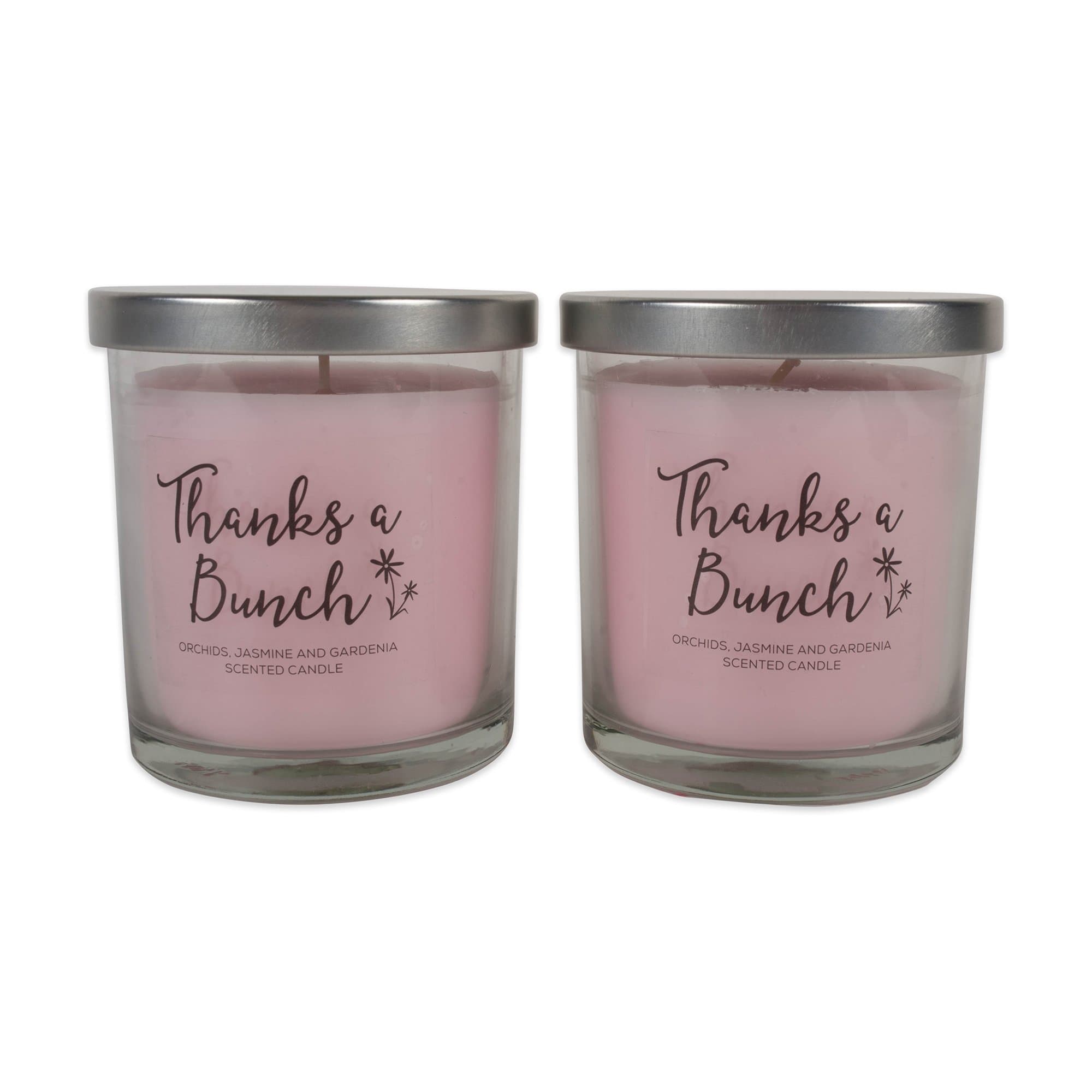 Home Traditions Single Wick Evenly Burning Highly Scented Jar Candle, Set of 2 (8 Oz Each) - Thanks A Bunch!