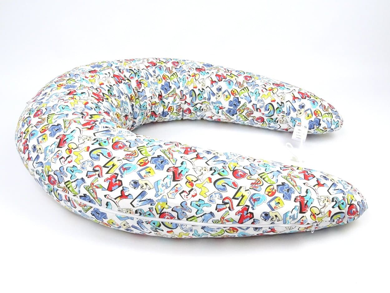XXL Pillow, Side Sleeper Pillow, 210 cm, 100% Cotton, Washable at 40 °C Cot Cover (Different Prints & Colours)
